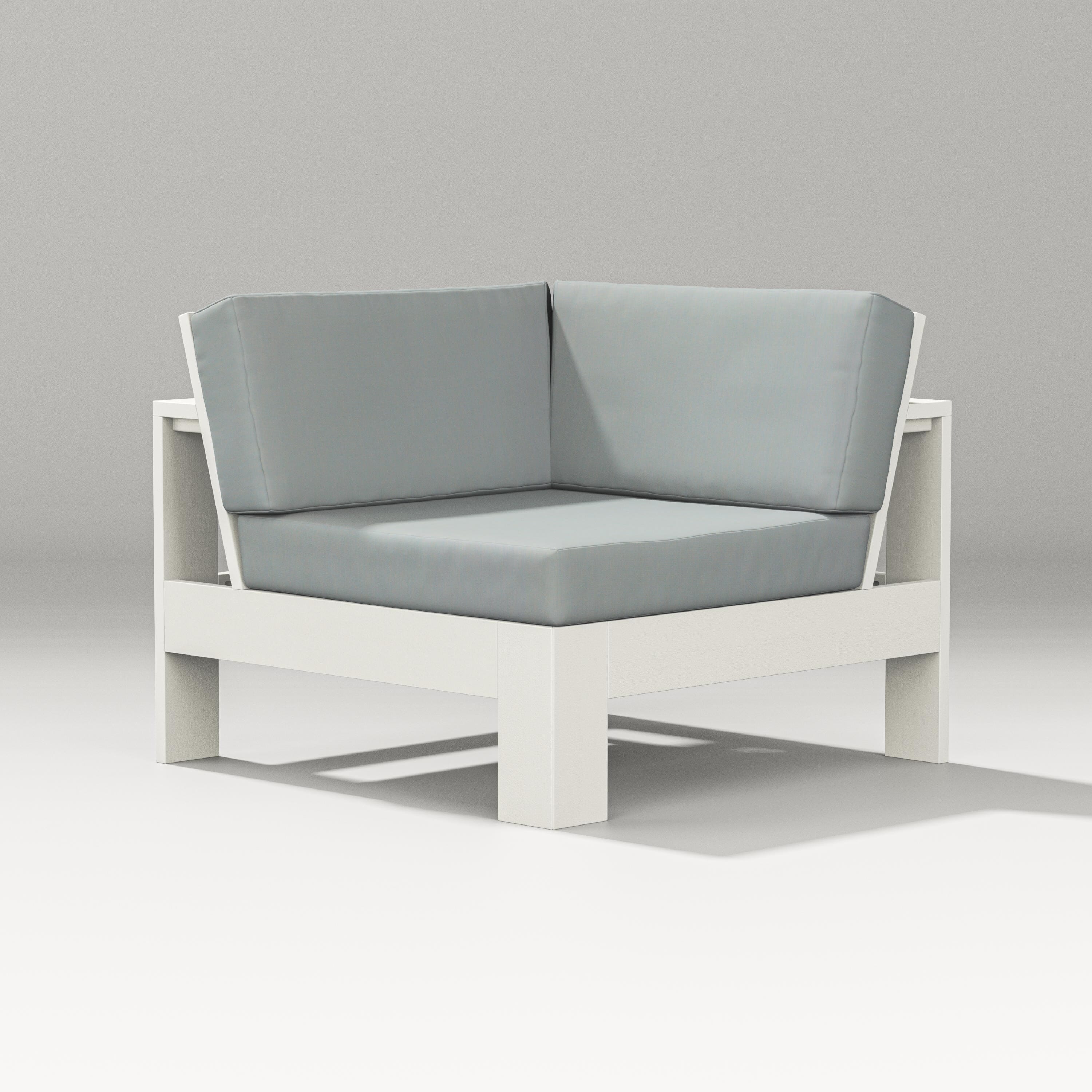 PW Designer Series Latitude Modular Corner Chair in Vintage White / Spa