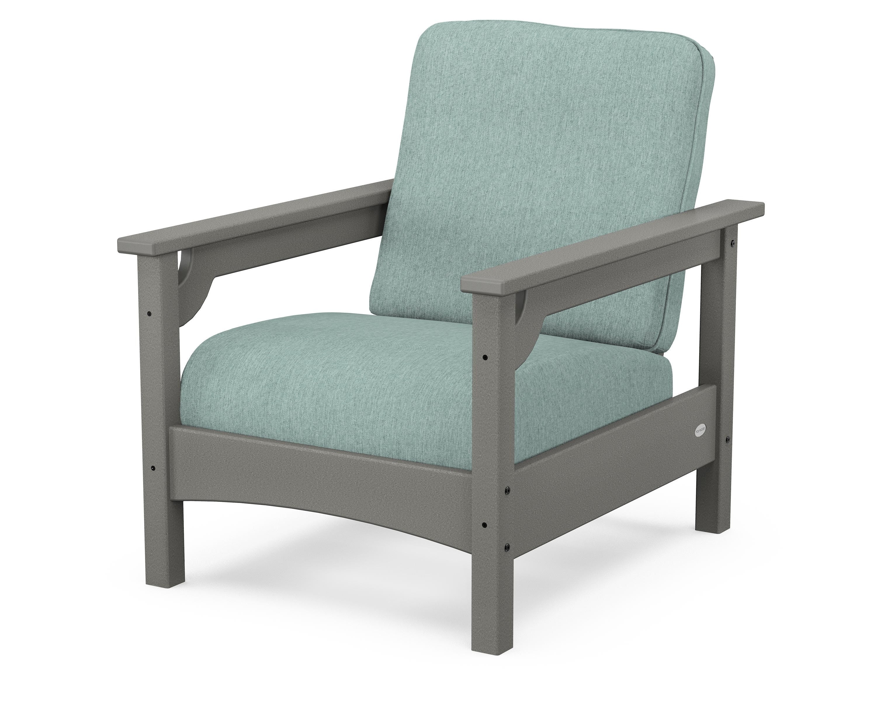 POLYWOOD® Club Chair in Slate Grey / Glacier Spa