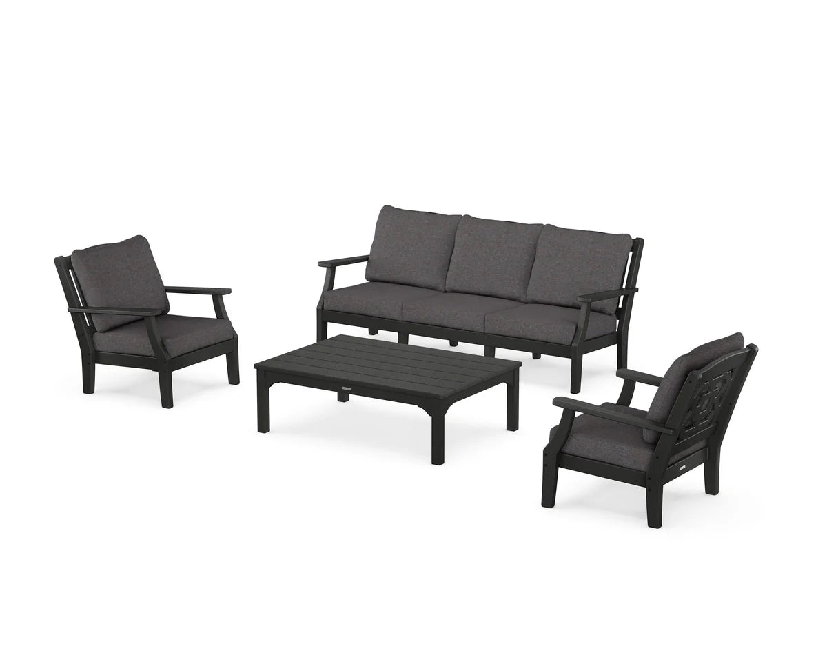 Chinoiserie 4-Piece Deep Seating Set with Sofa