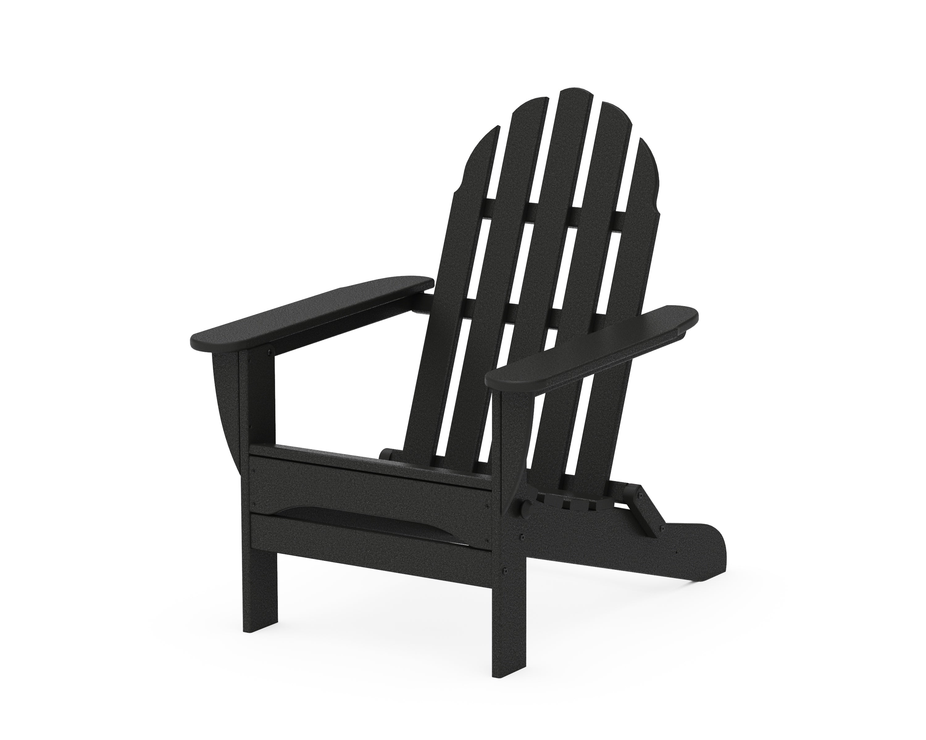 POLYWOOD® Classic Folding Adirondack Chair in Black