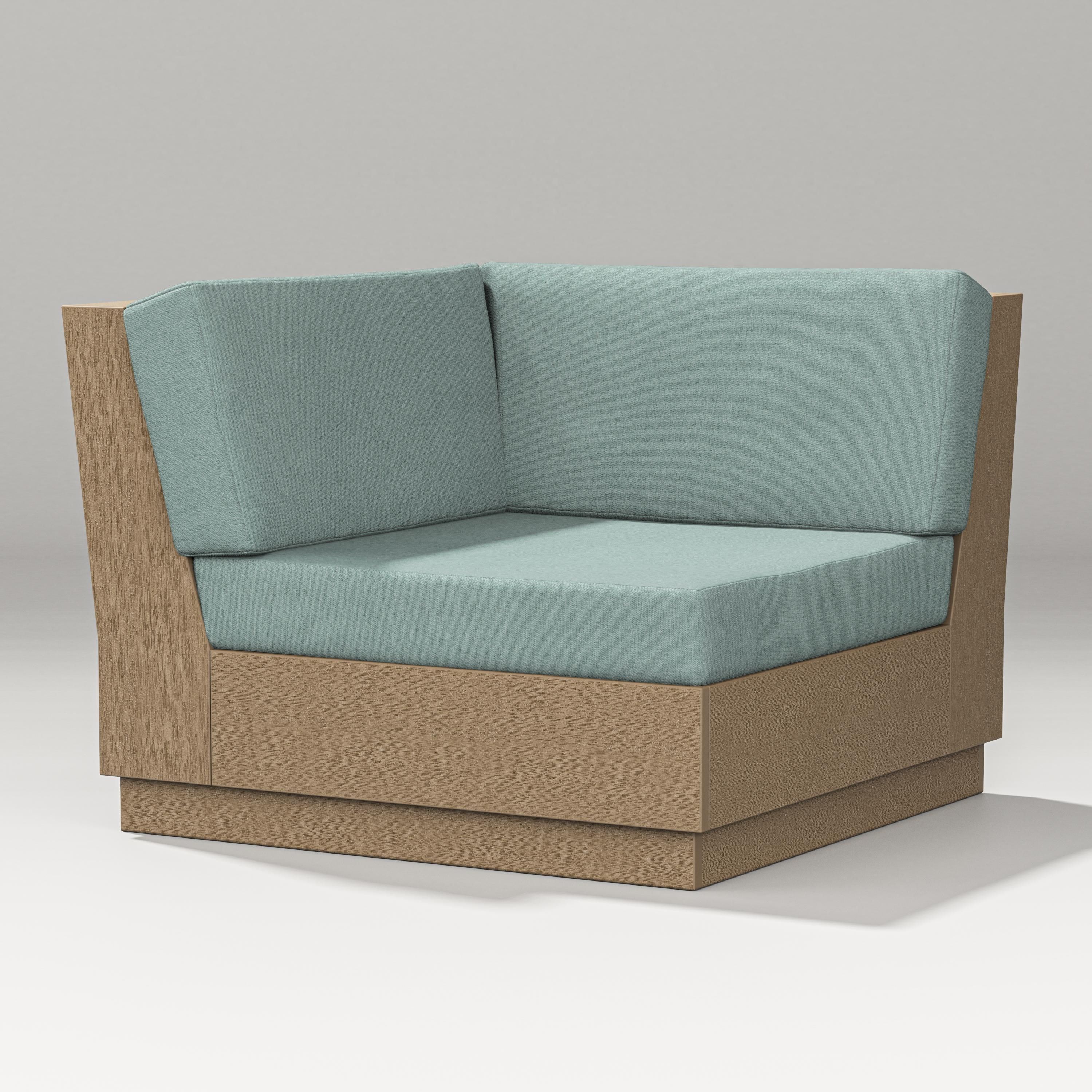 PW Designer Series Elevate Modular Corner Chair in Vintage Sahara / Glacier Spa