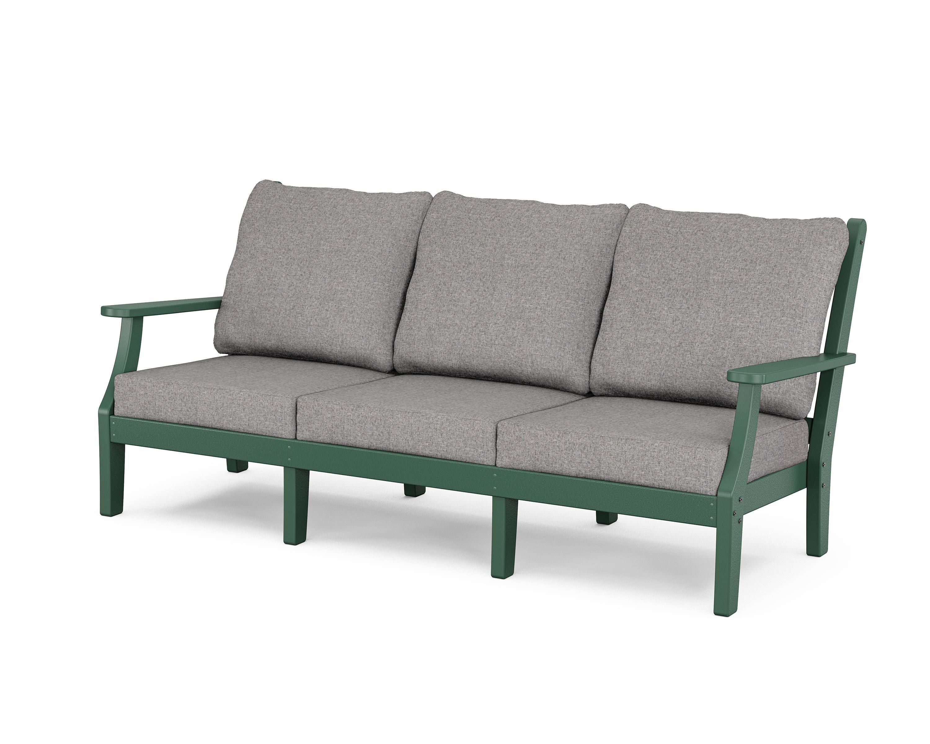 Country Living Wovendale Deep Seating Sofa in Green / Grey Mist