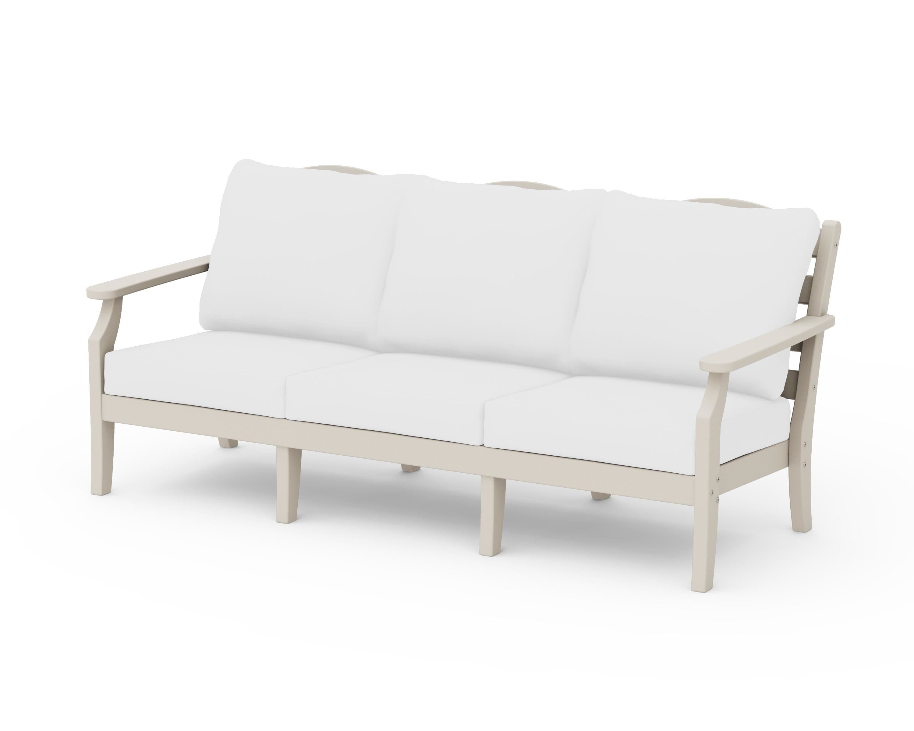 Draper James™ by POLYWOOD® Savannah Deep Seating Sofa in Sand / Natural