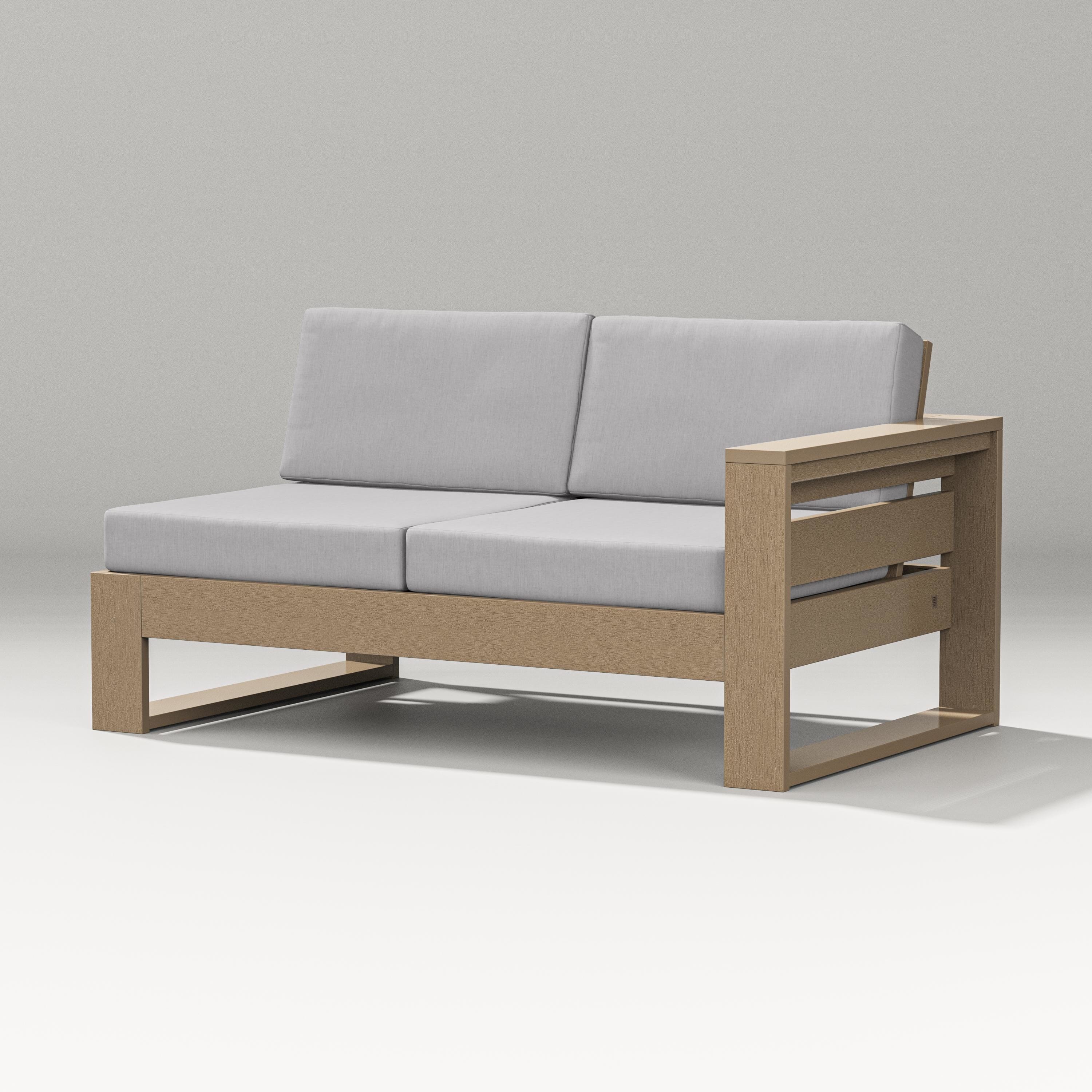 PW Designer Series Latitude Modular Right Arm Loveseat in Vintage Sahara / Granite