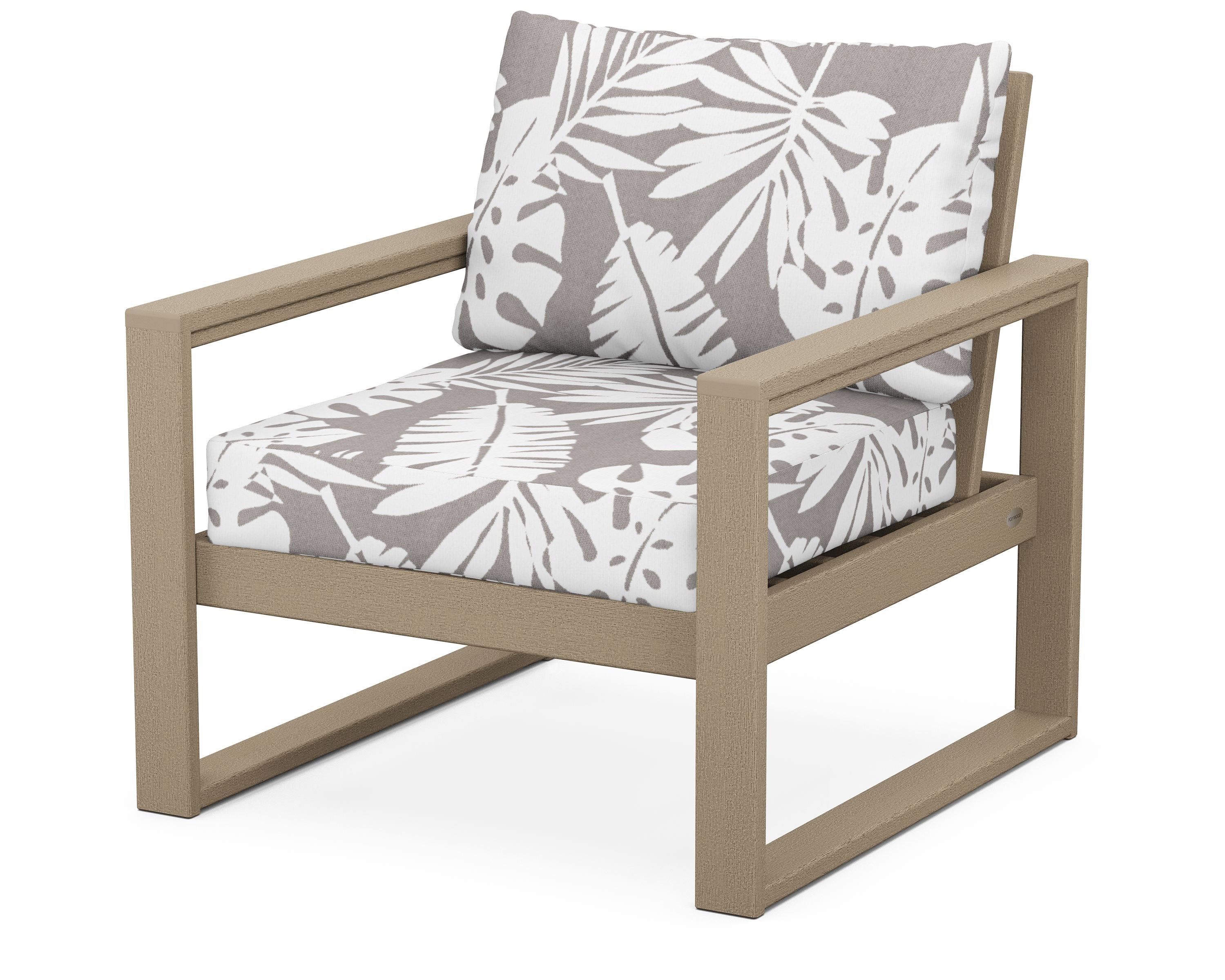 POLYWOOD® EDGE Club Chair in Vintage Sahara / Leaf Grey Mist