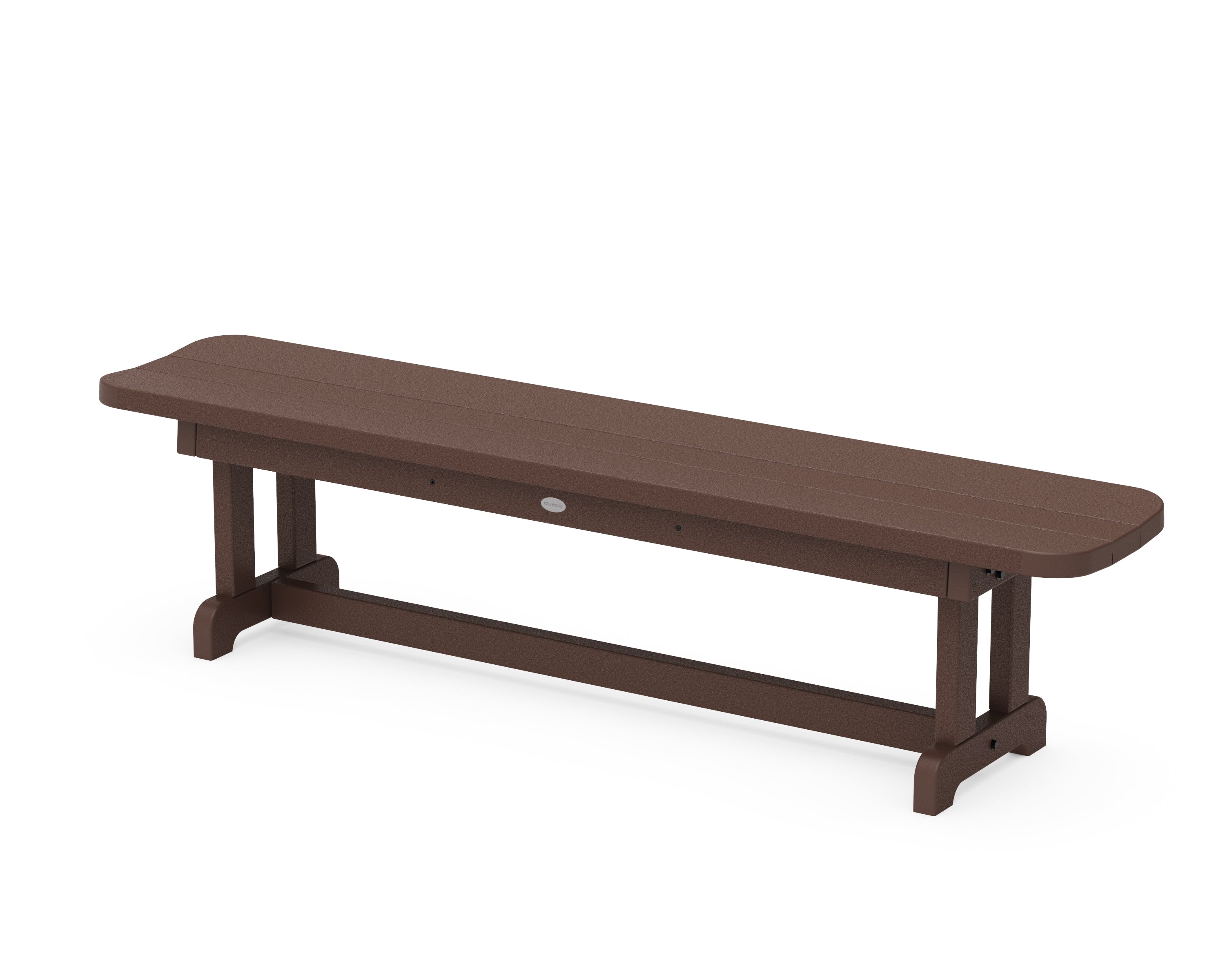 POLYWOOD® Park 72" Harvester Backless Bench in Mahogany