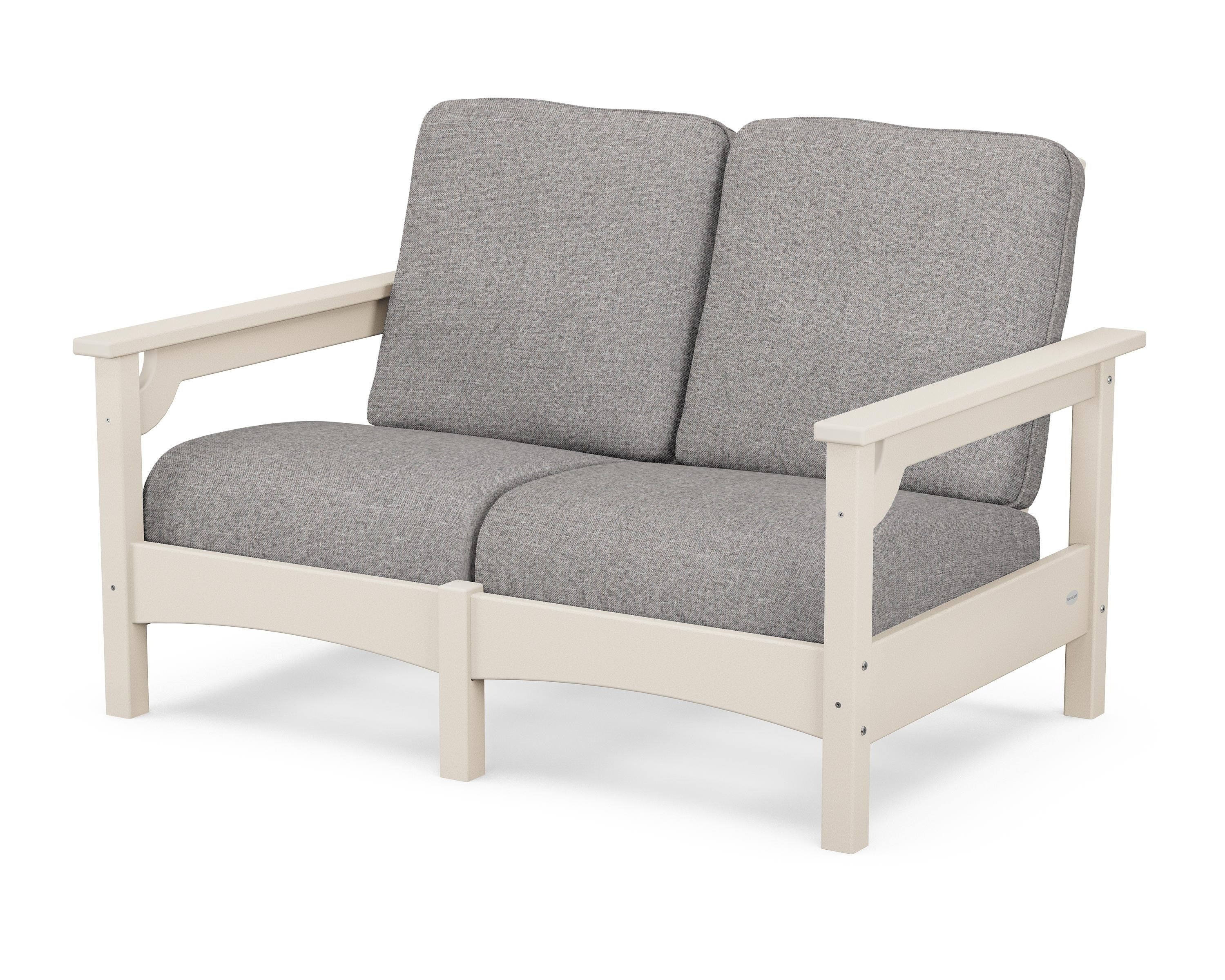 POLYWOOD® Club Loveseat in Sand / Grey Mist