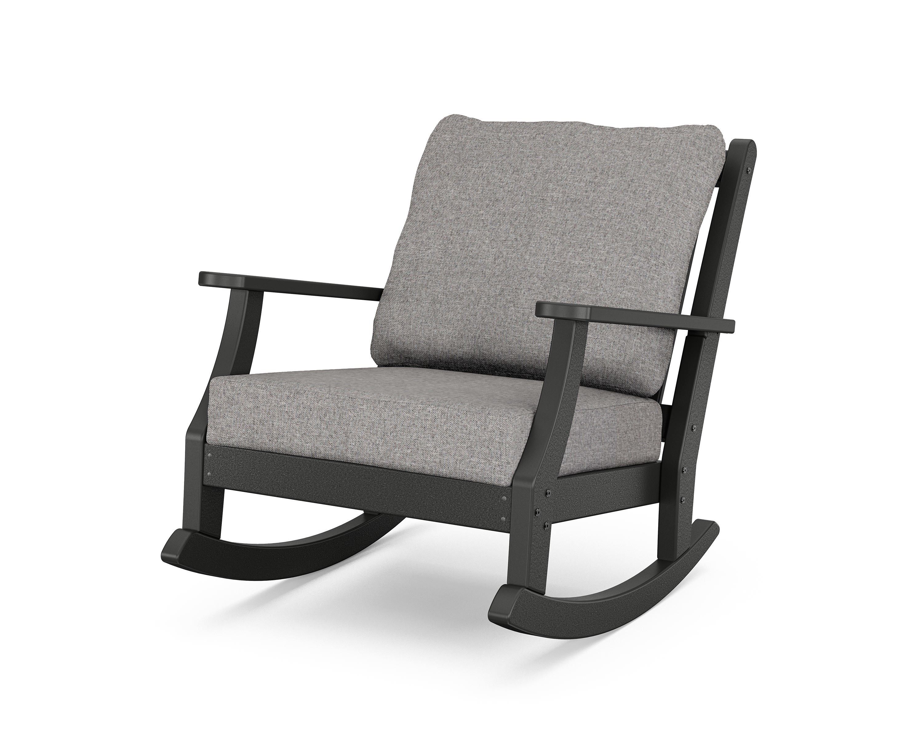Country Living Wovendale Deep Seating Rocking Chair in Black / Grey Mist