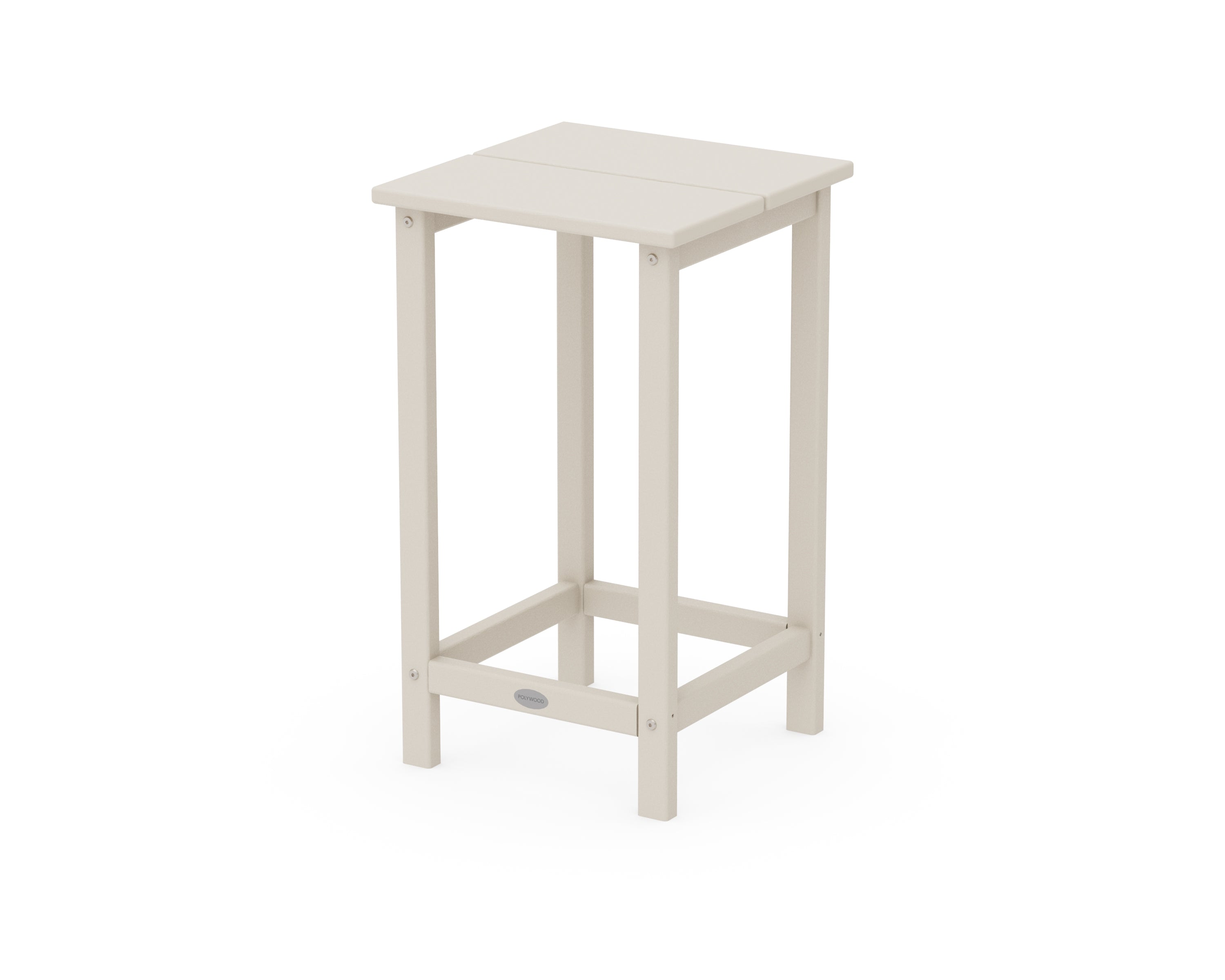 POLYWOOD® Studio Square Counter Side Table in Sand