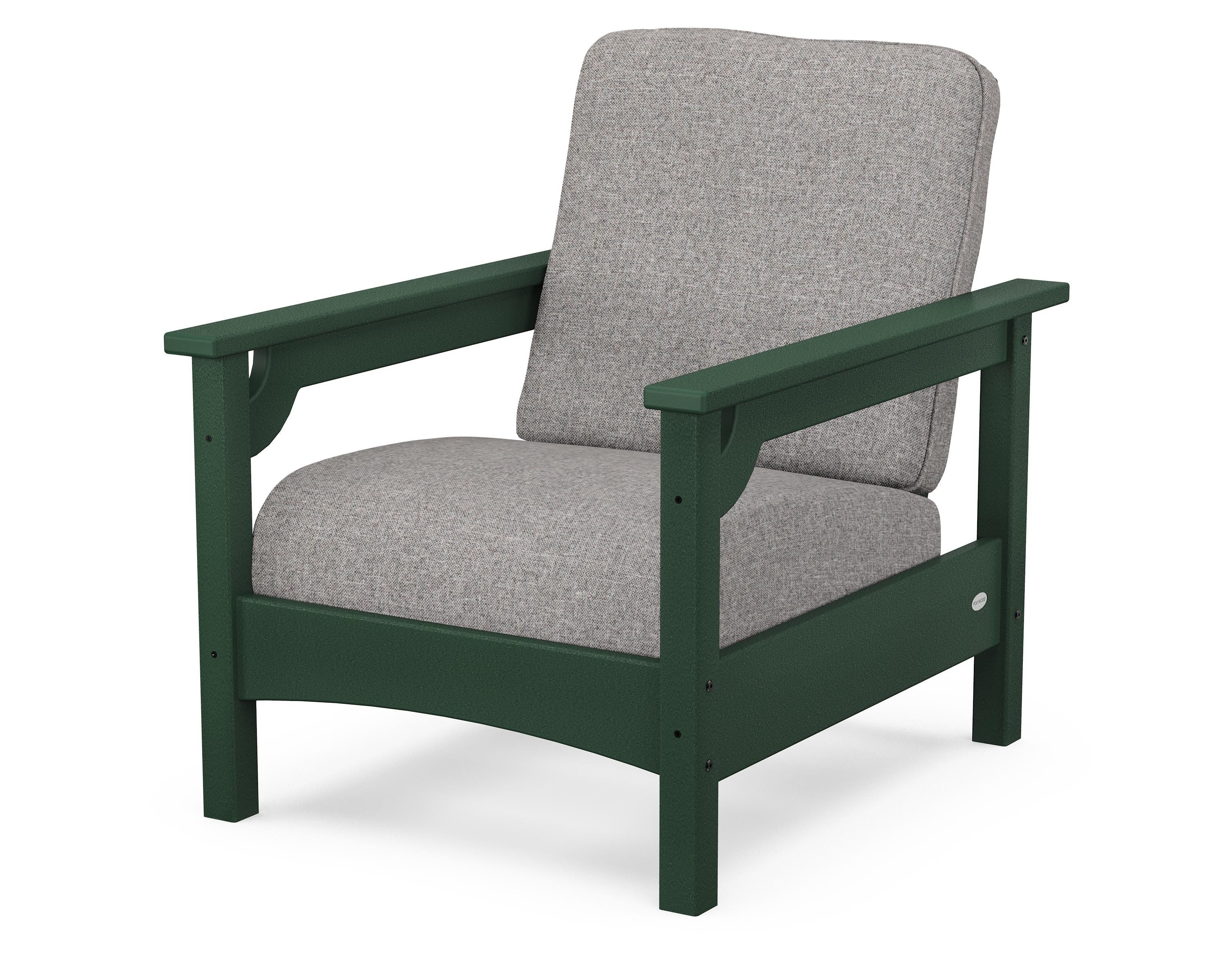 POLYWOOD® Club Chair in Green / Grey Mist