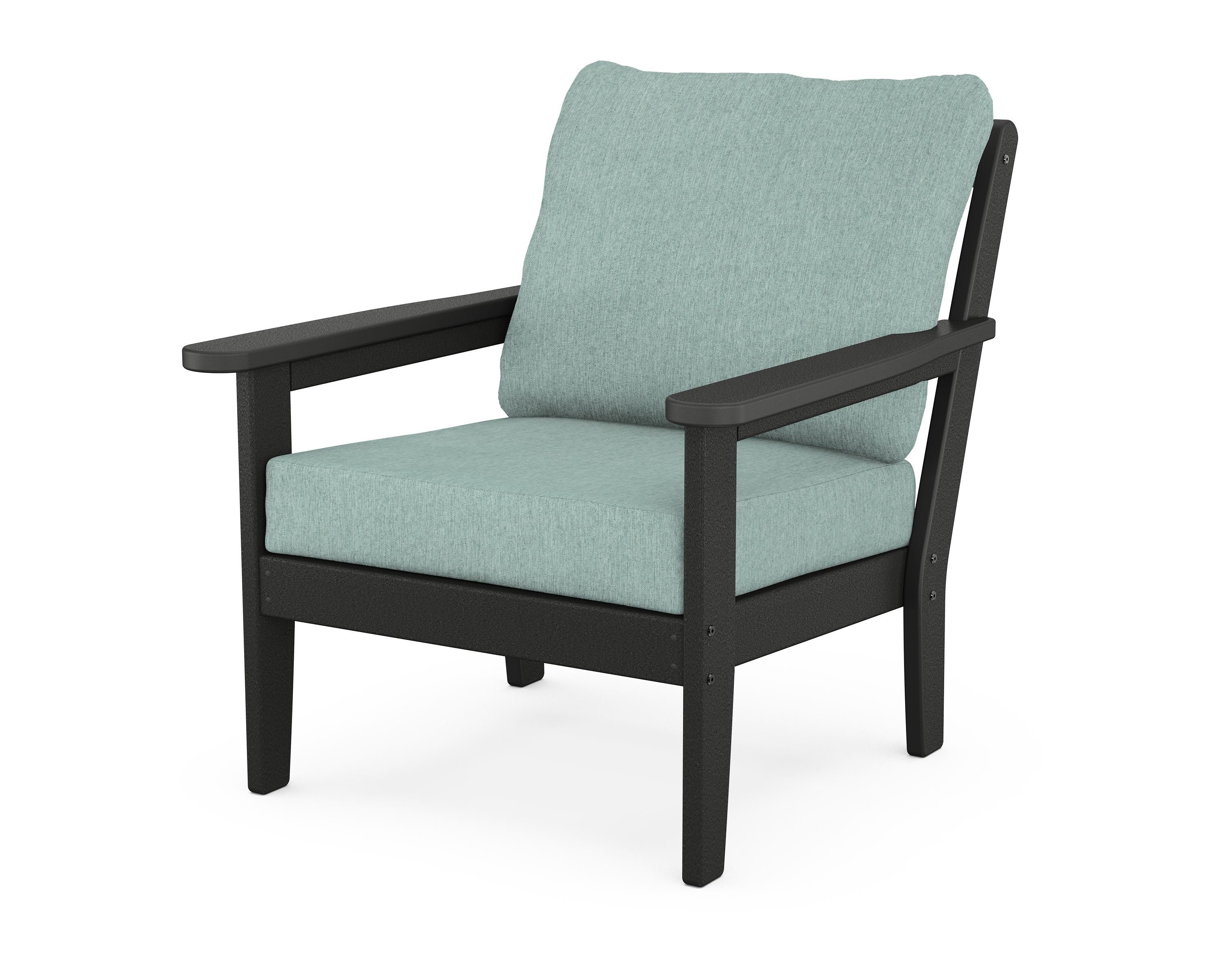 Country Living Cottage Deep Seating Chair in Black / Glacier Spa