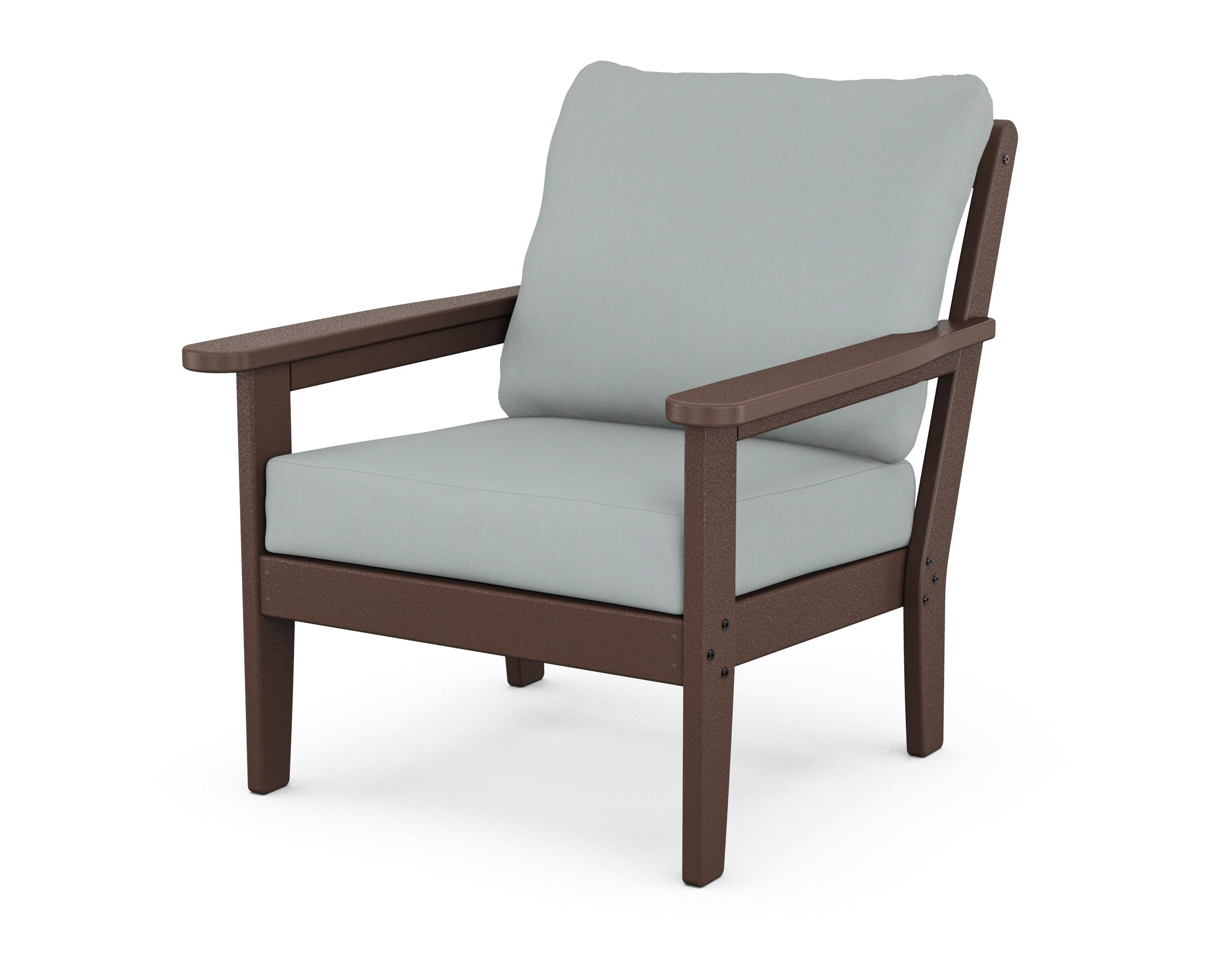 Country Living Cottage Deep Seating Chair in Mahogany / Spa