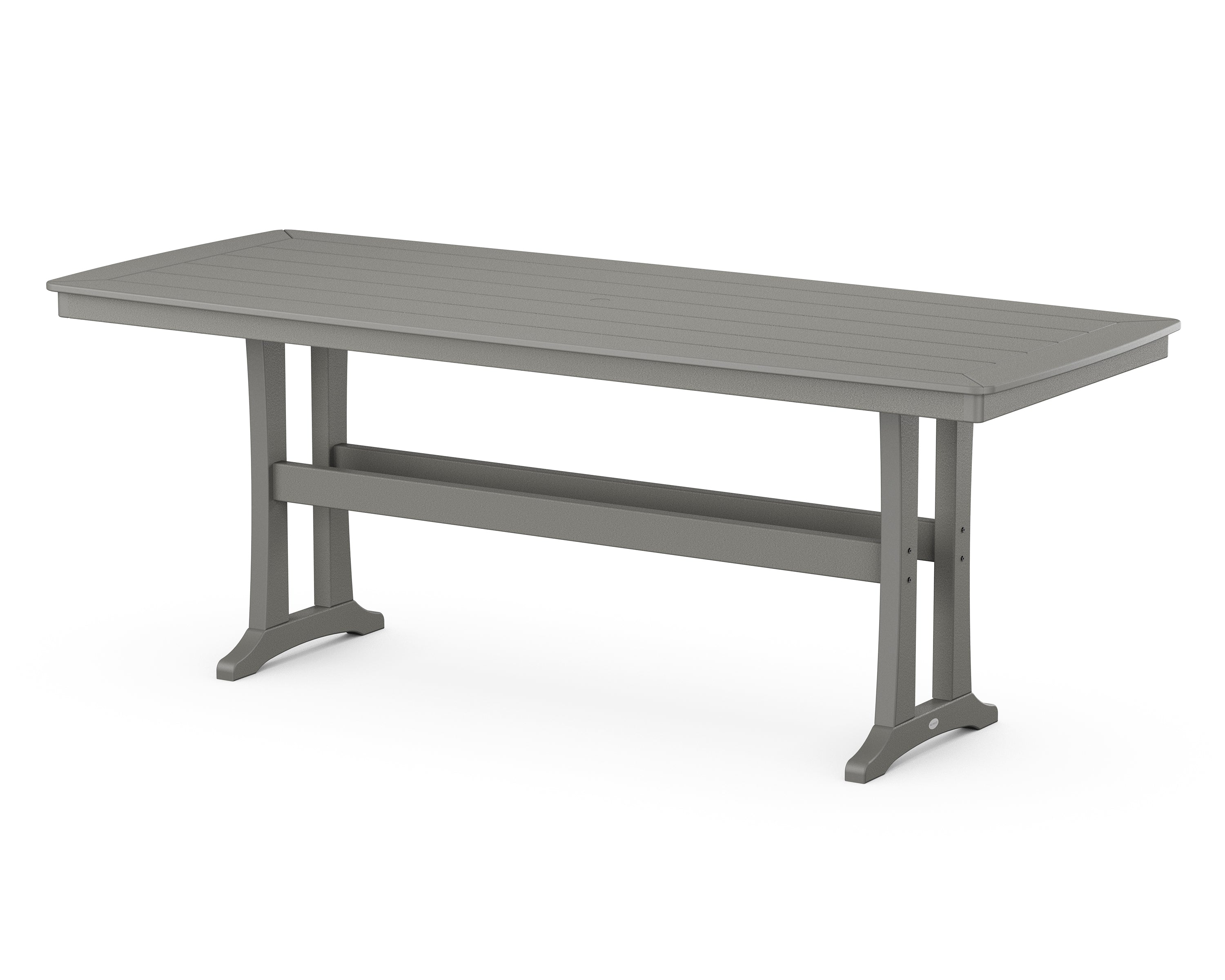 POLYWOOD® Nautical Trestle 39" x 97" Counter Table in Slate Grey
