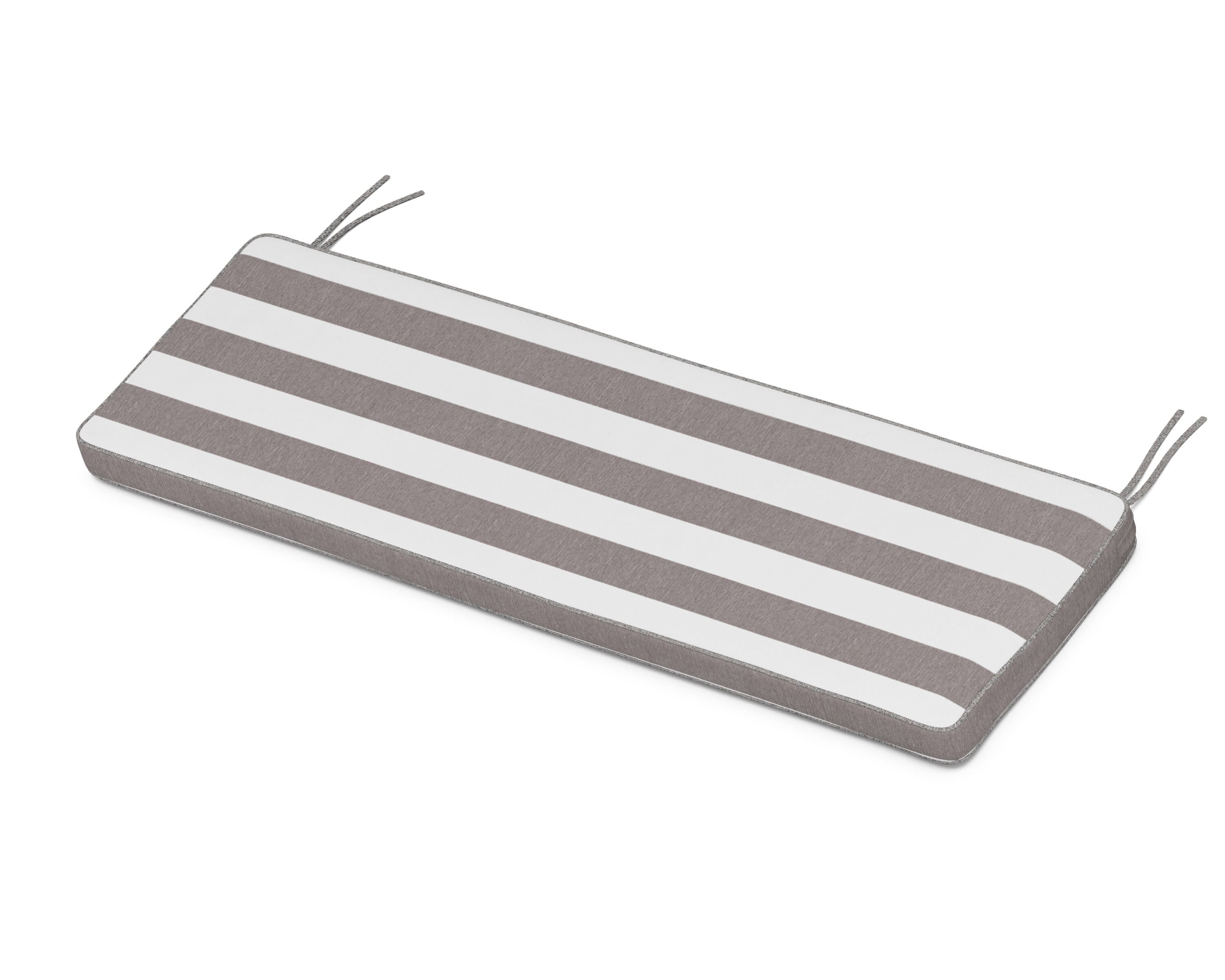 Martha Stewart by POLYWOOD® Chinoiserie Bench Seat Cushion in Cabana Stripe Grey Mist