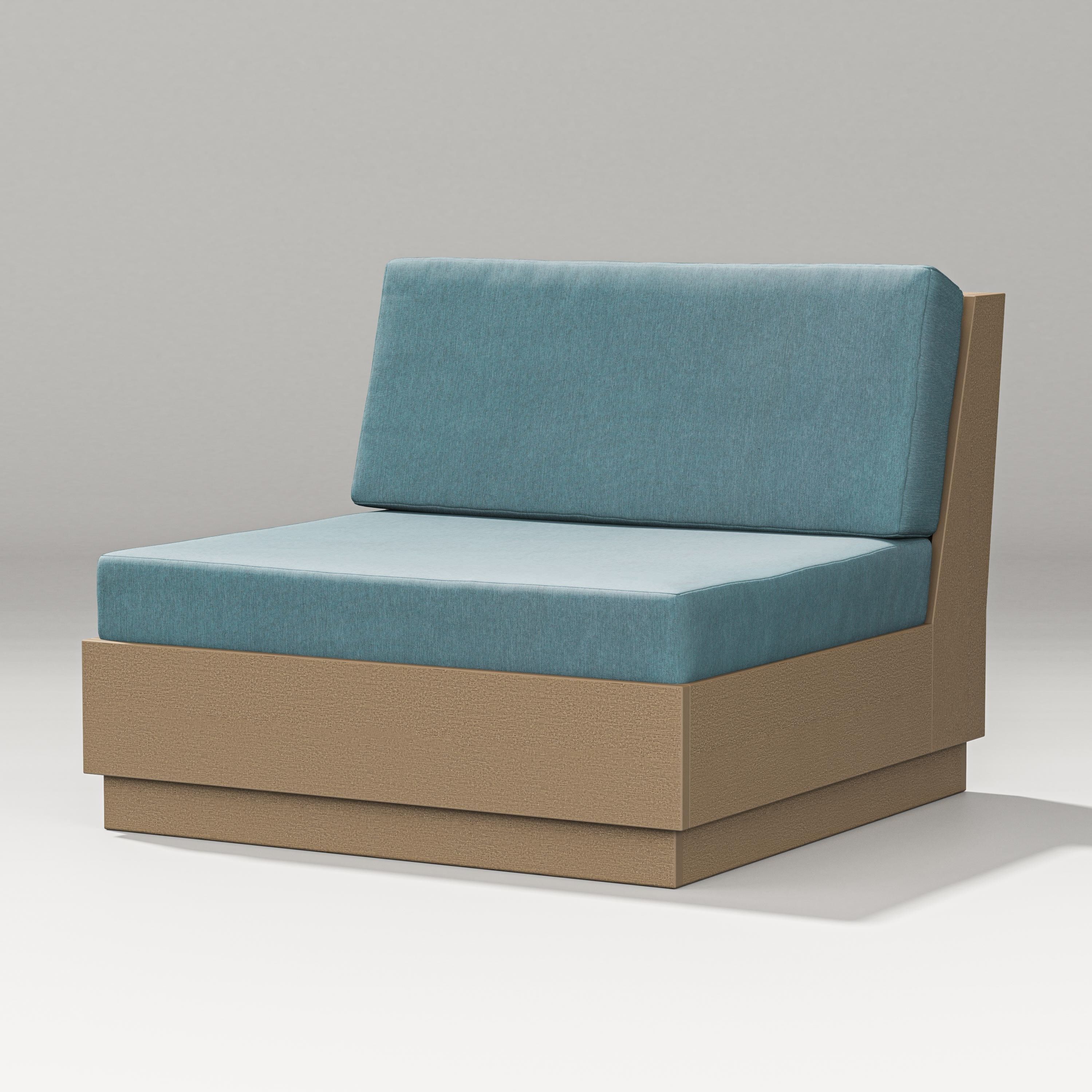 PW Designer Series Elevate Modular Armless Chair in Vintage Sahara / Ocean Teal
