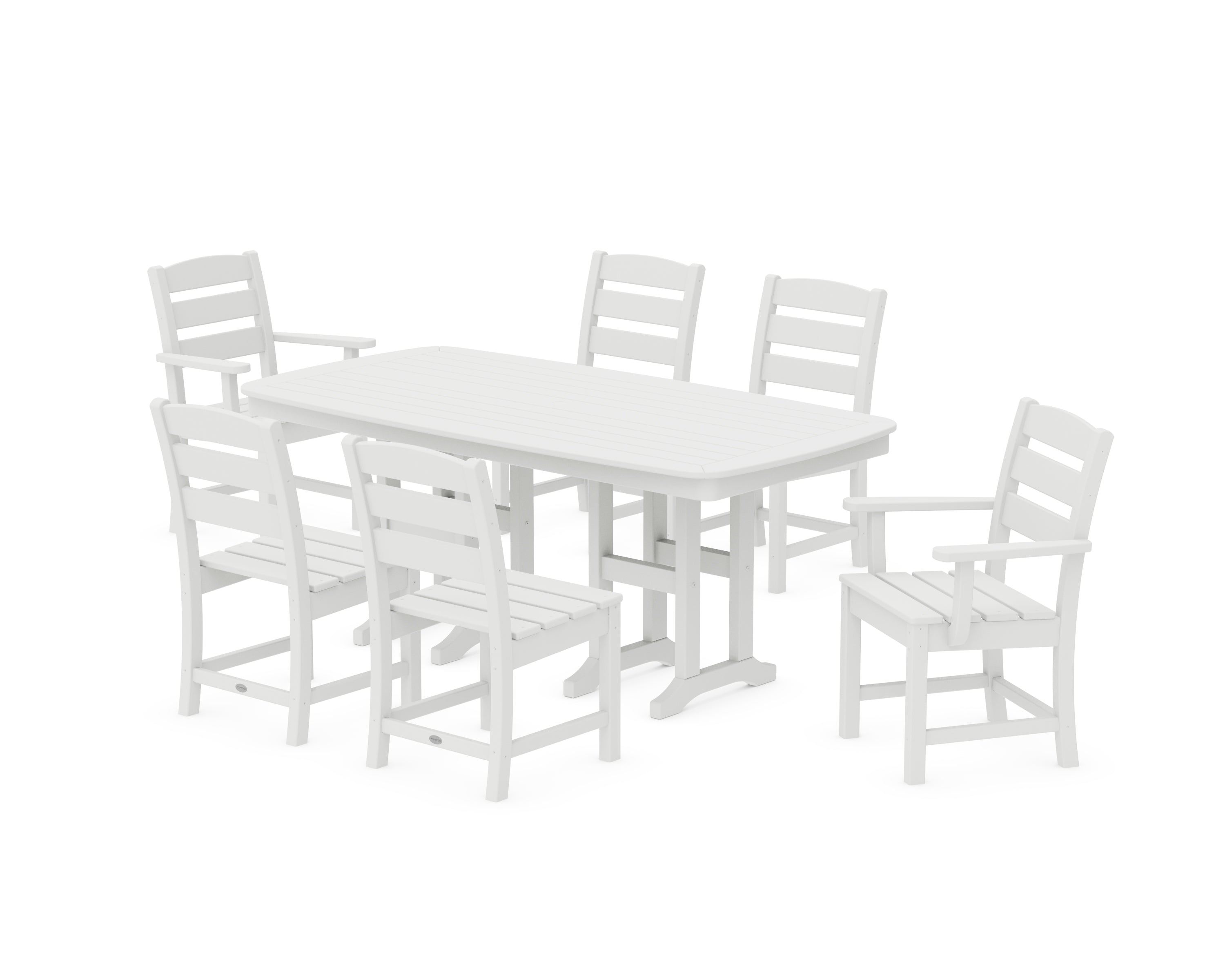 POLYWOOD® Lakeside 7-Piece Dining Set in White