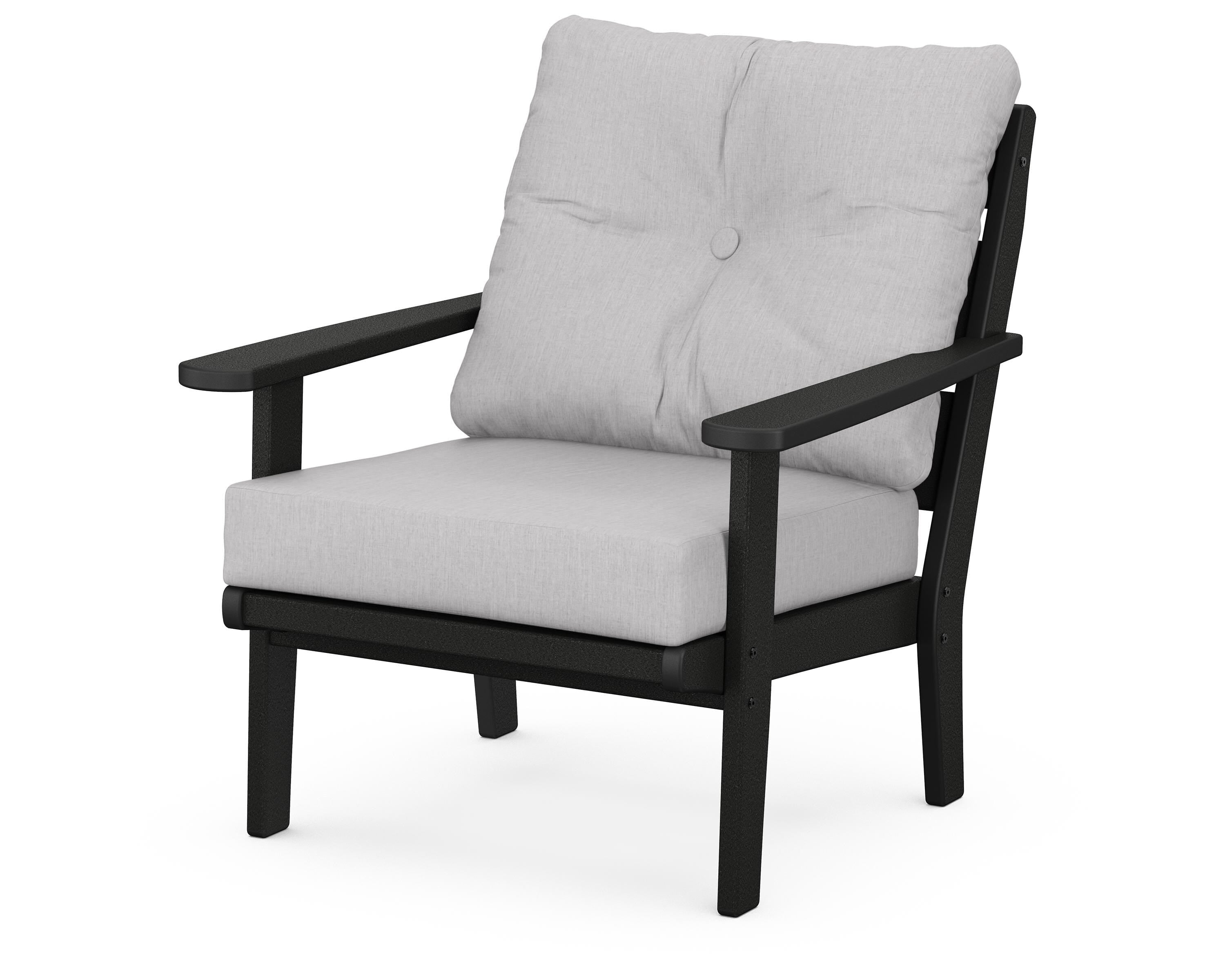 POLYWOOD® Lakeside Deep Seating Chair in Black / Granite