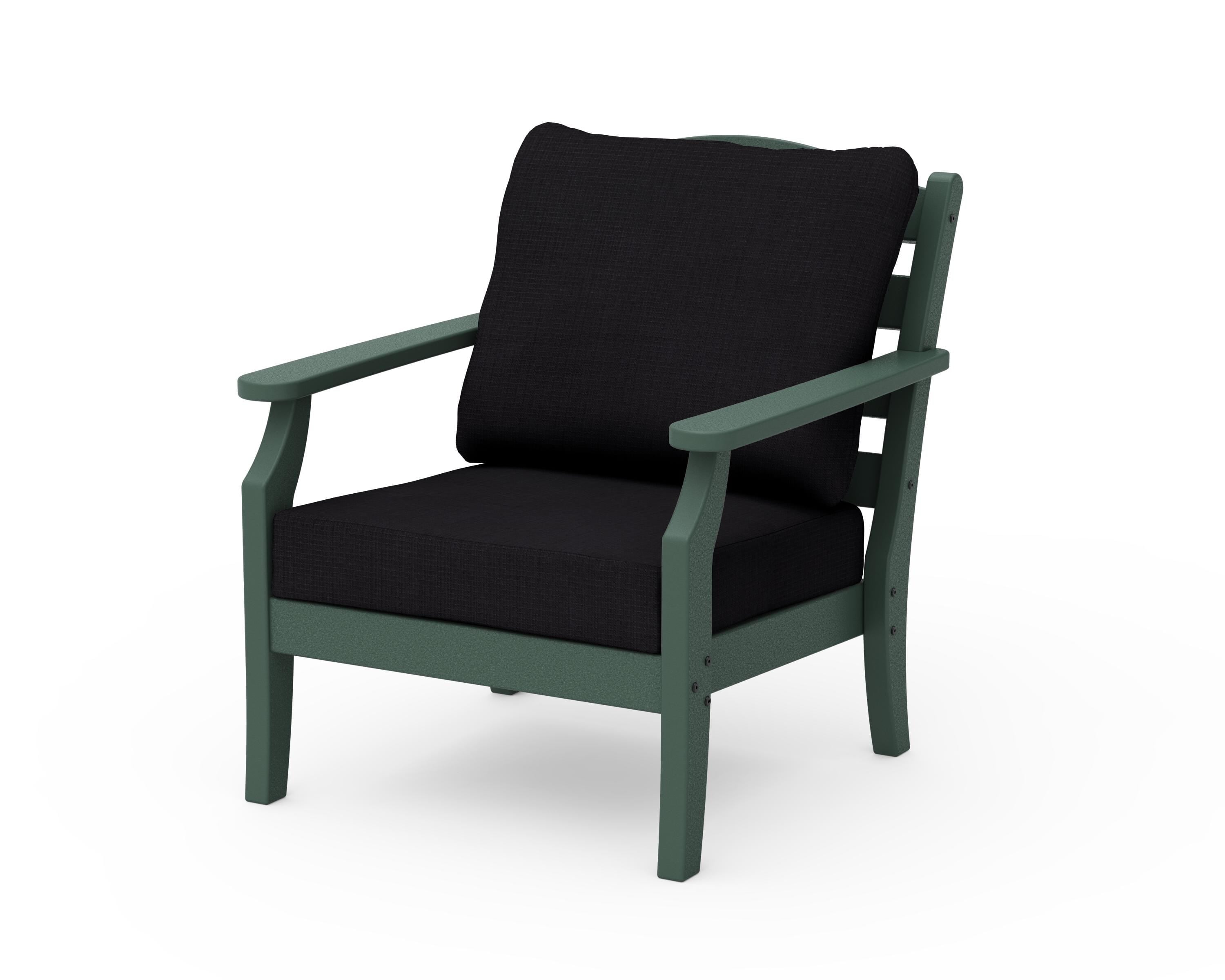 Draper James™ by POLYWOOD® Savannah Deep Seating Chair in Green / Midnight Linen