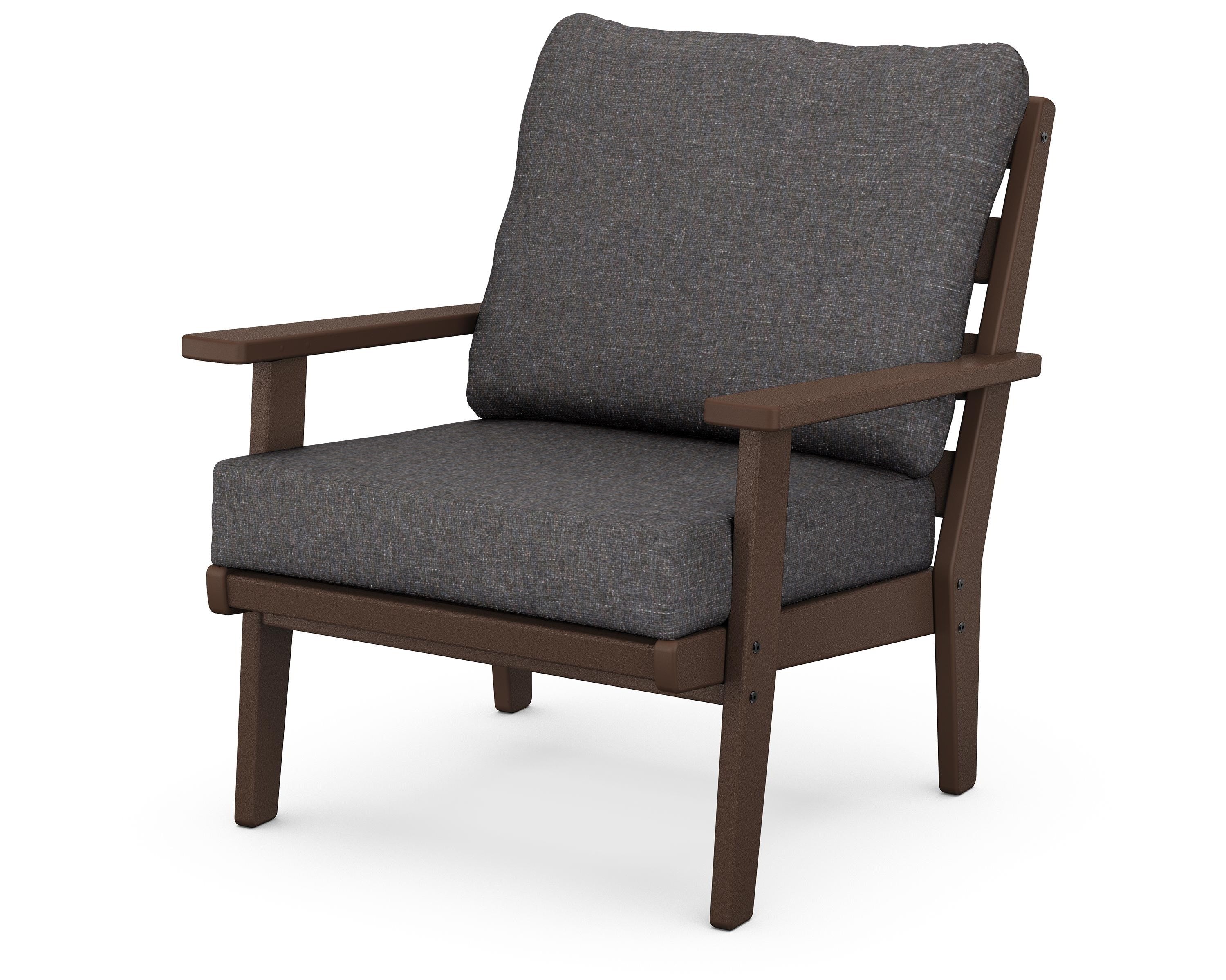 POLYWOOD® Grant Park Deep Seating Chair in Mahogany / Ash Charcoal