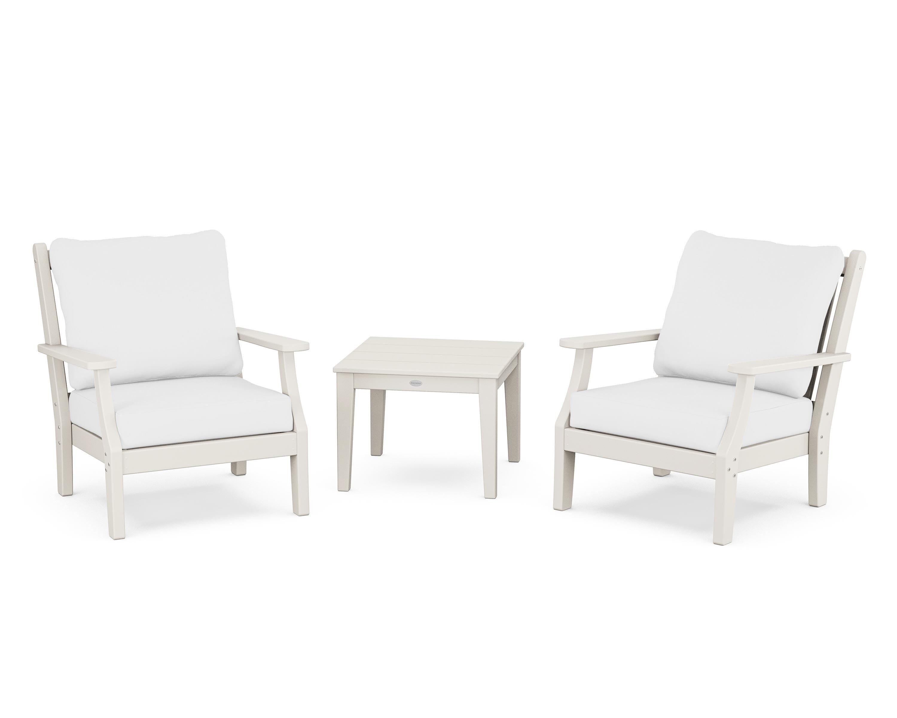 Country Living Wovendale 3-Piece Deep Seating Set in Sand / Natural