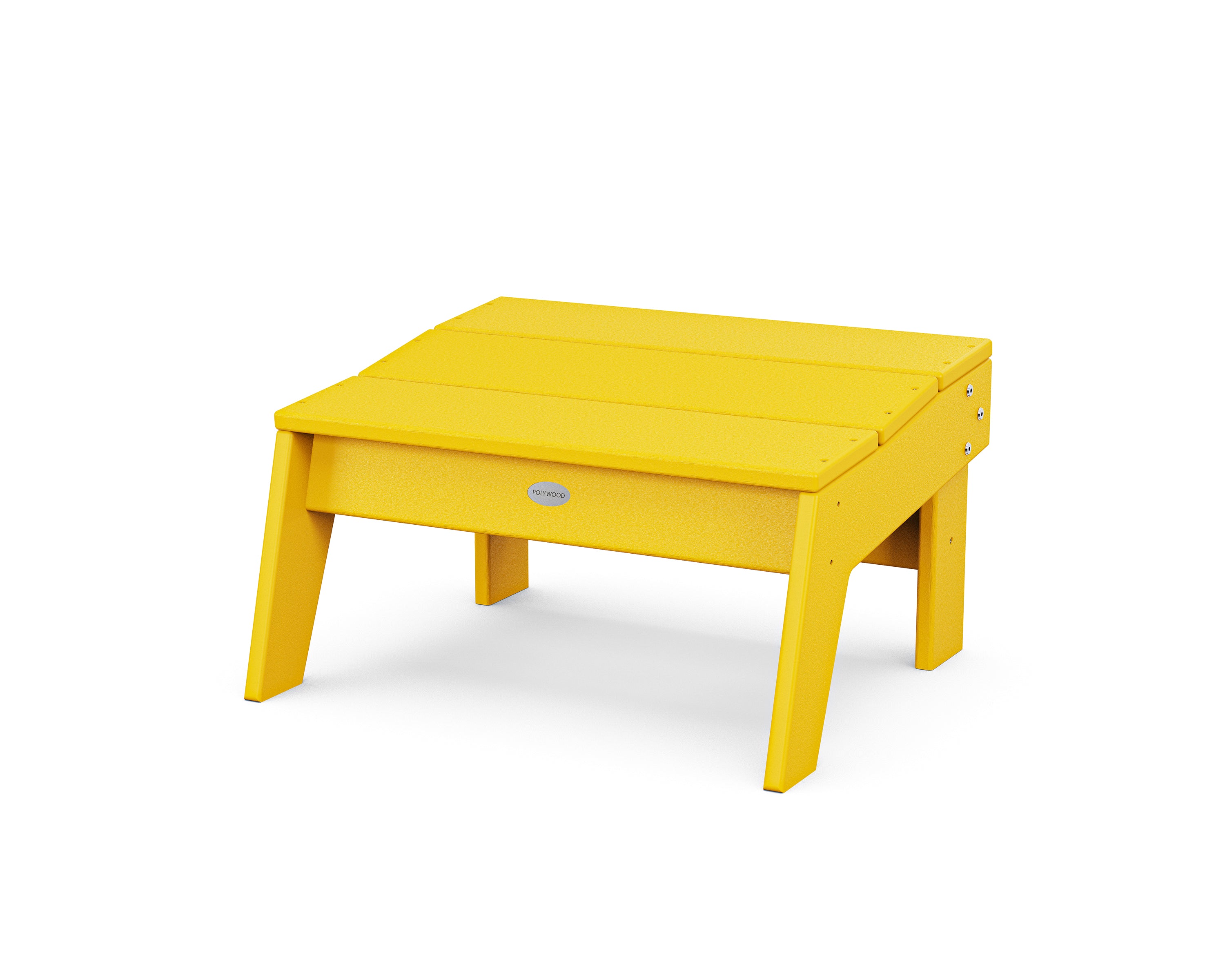 POLYWOOD® Modern Studio Oversized Ottoman in Lemon