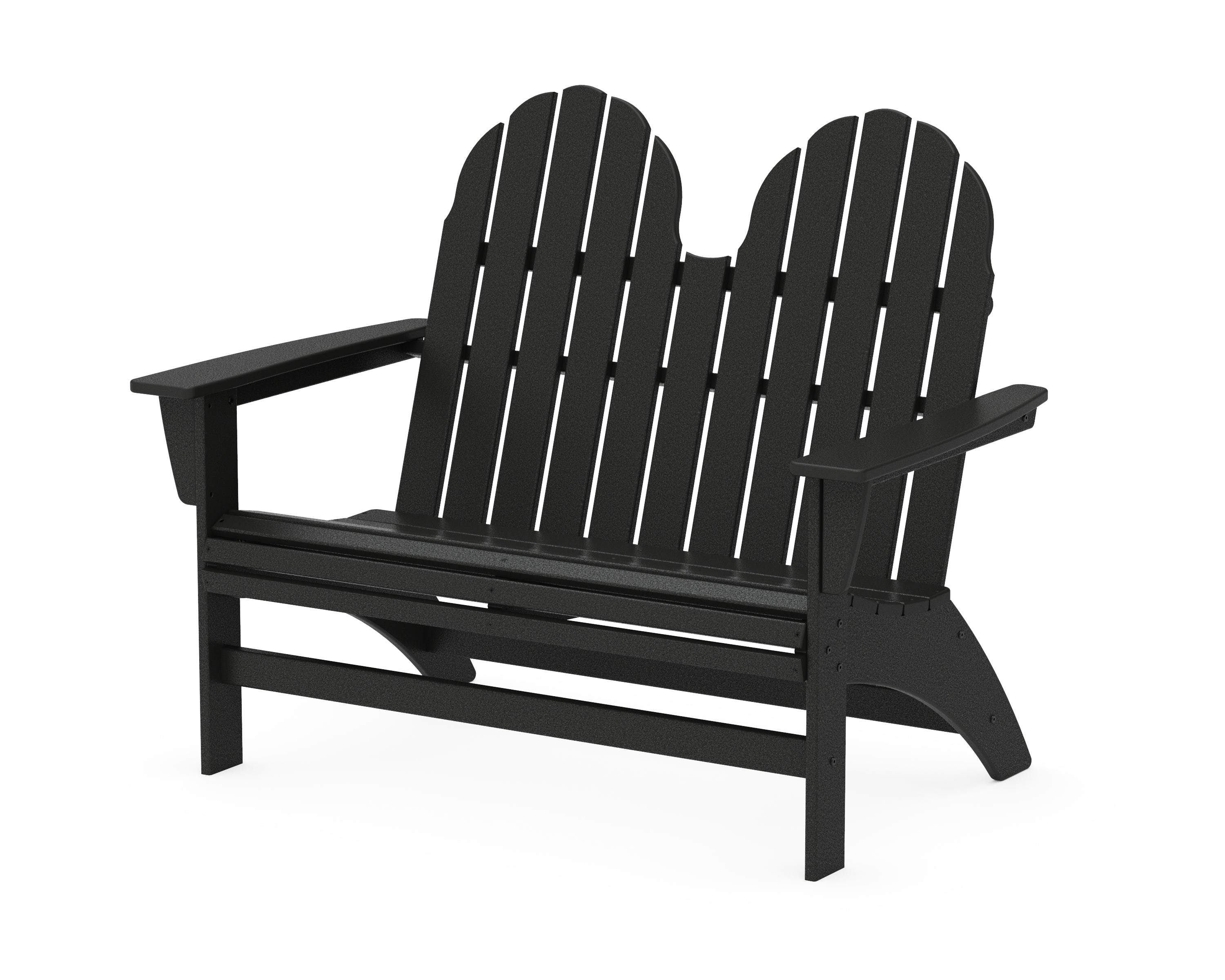 POLYWOOD® Vineyard 48" Adirondack Bench in Black
