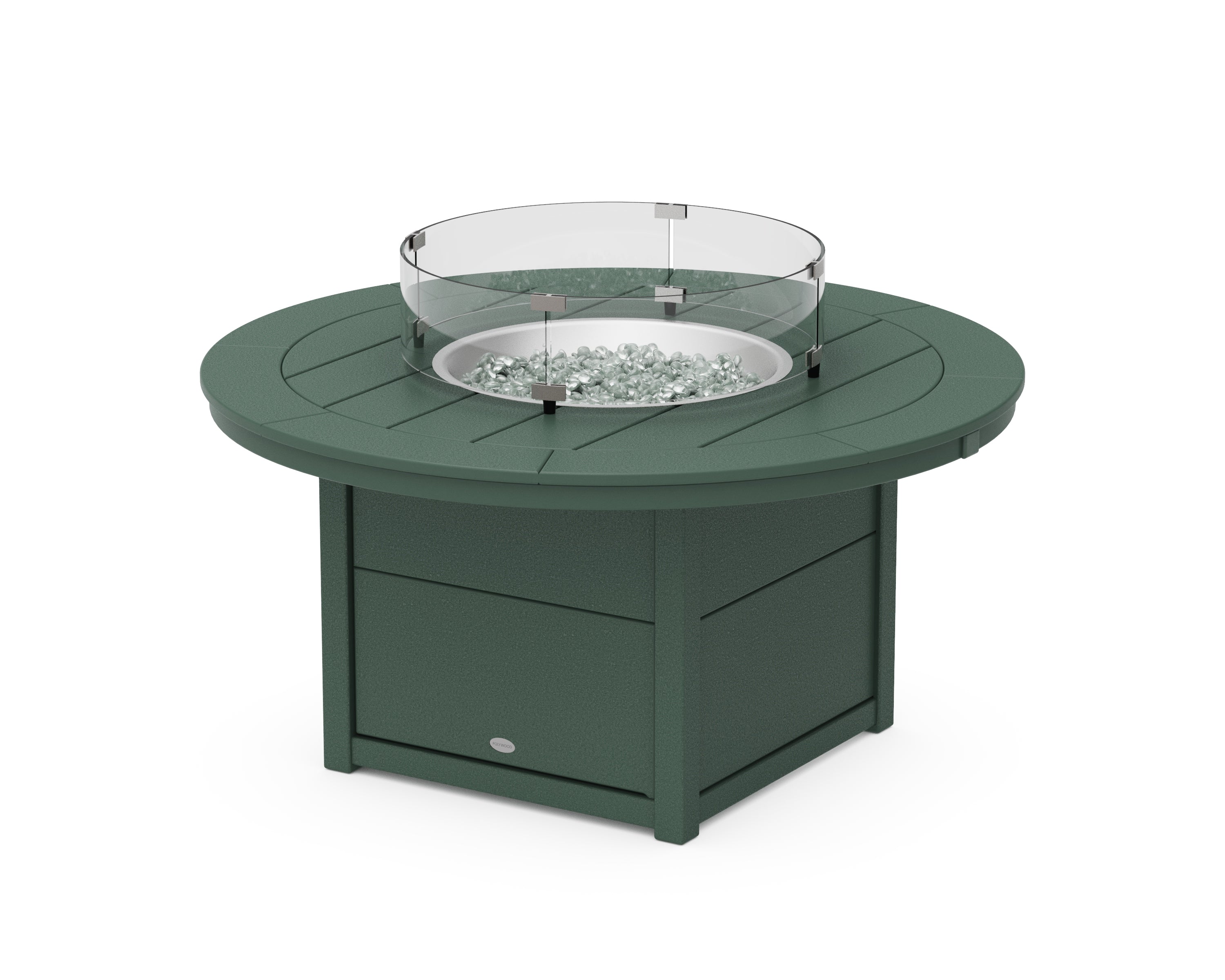 POLYWOOD® Round 48" Fire Pit Table in Green