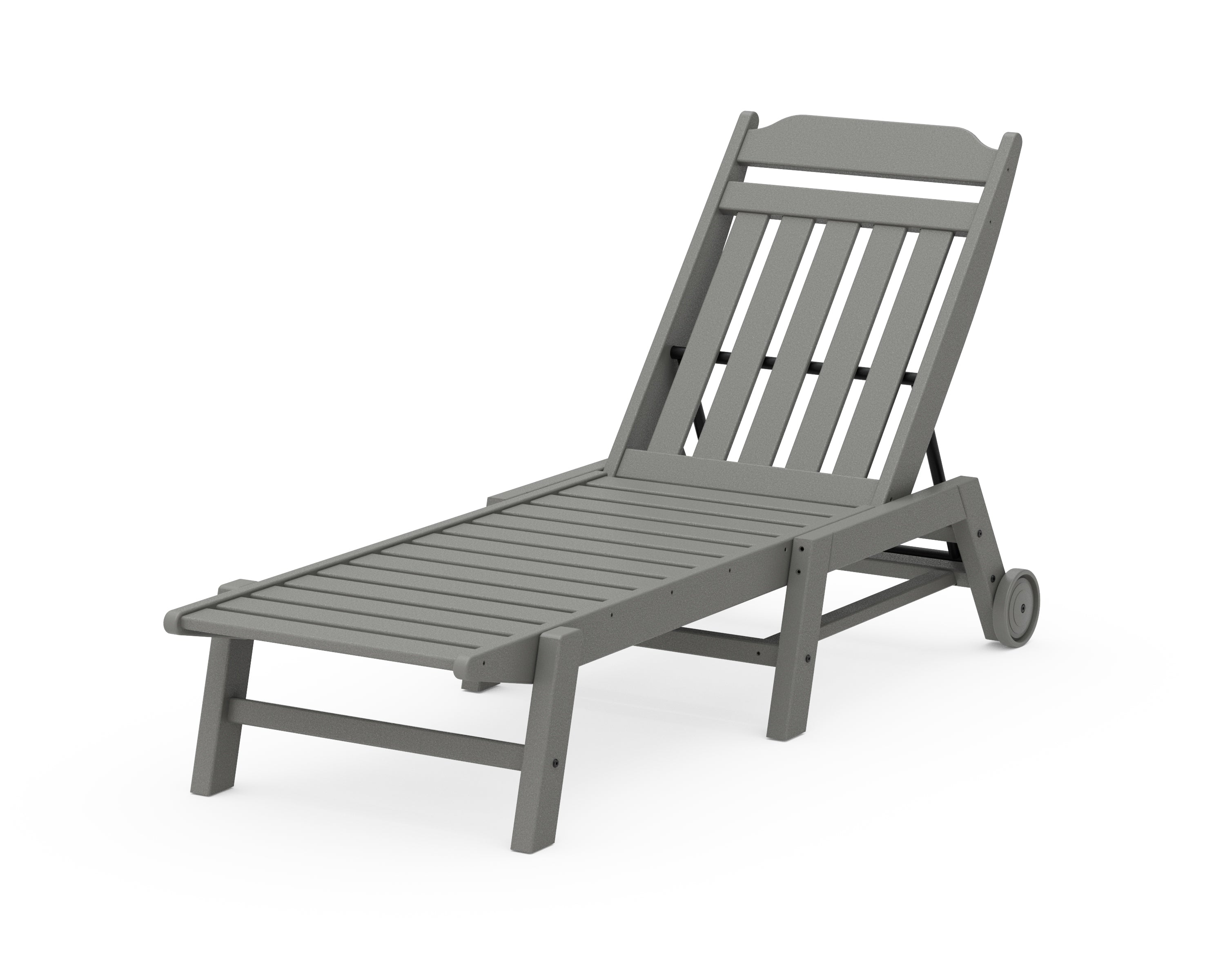 Country Living Cottage Chaise with Wheels in Slate Grey
