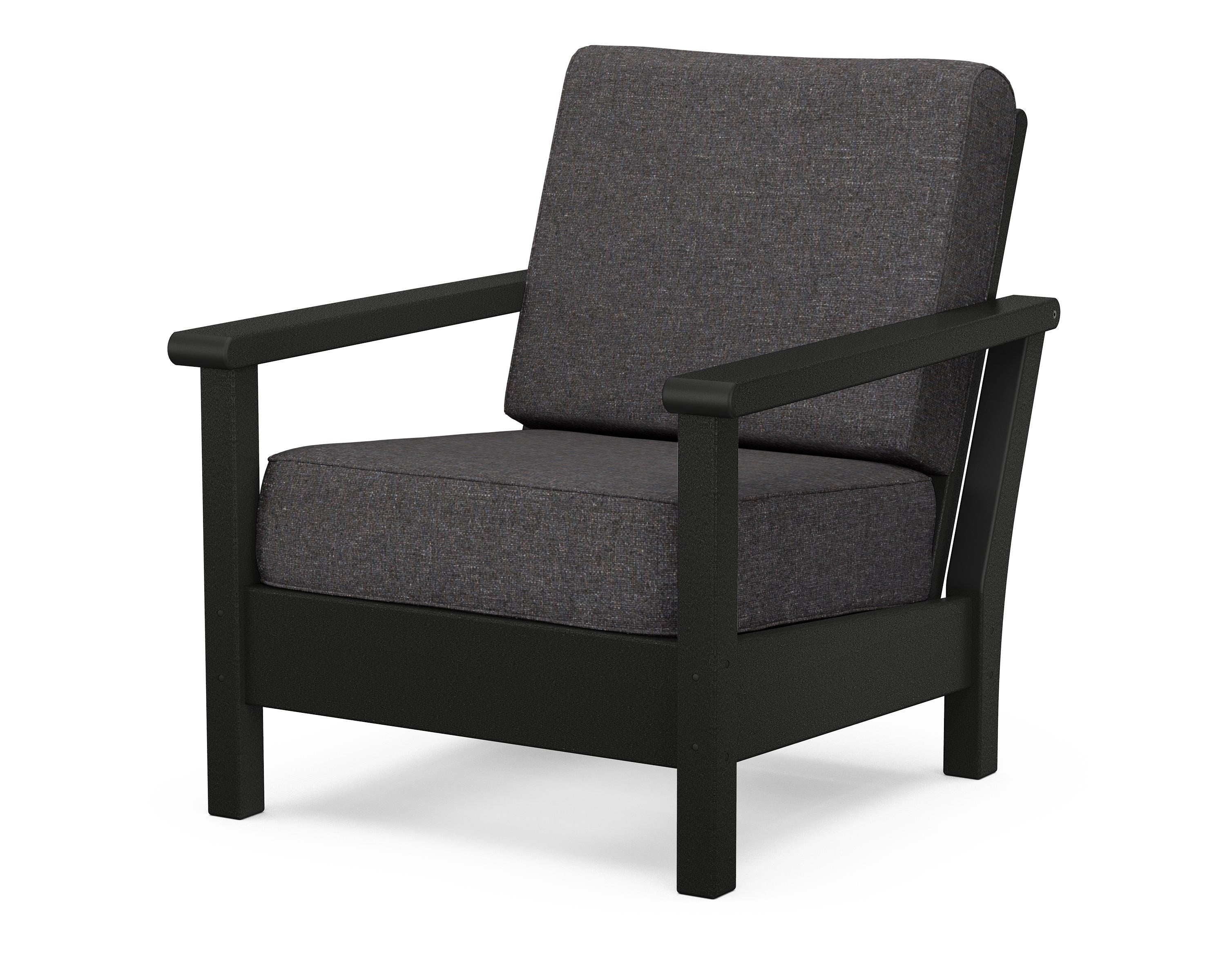 POLYWOOD® Harbour Deep Seating Chair in Black / Ash Charcoal