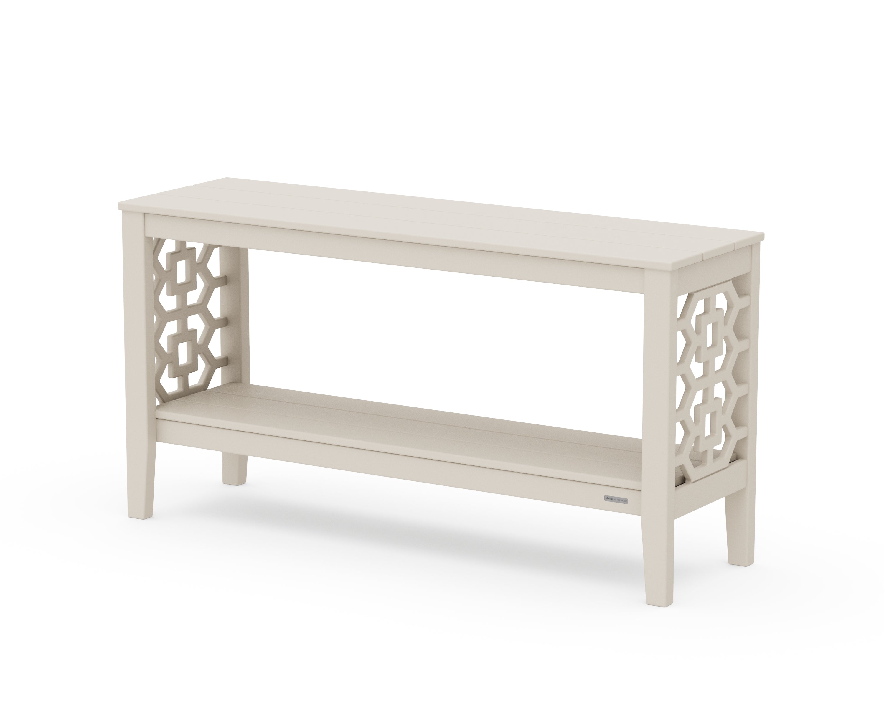 Martha Stewart by POLYWOOD® Chinoiserie 56” Console Table in Sand
