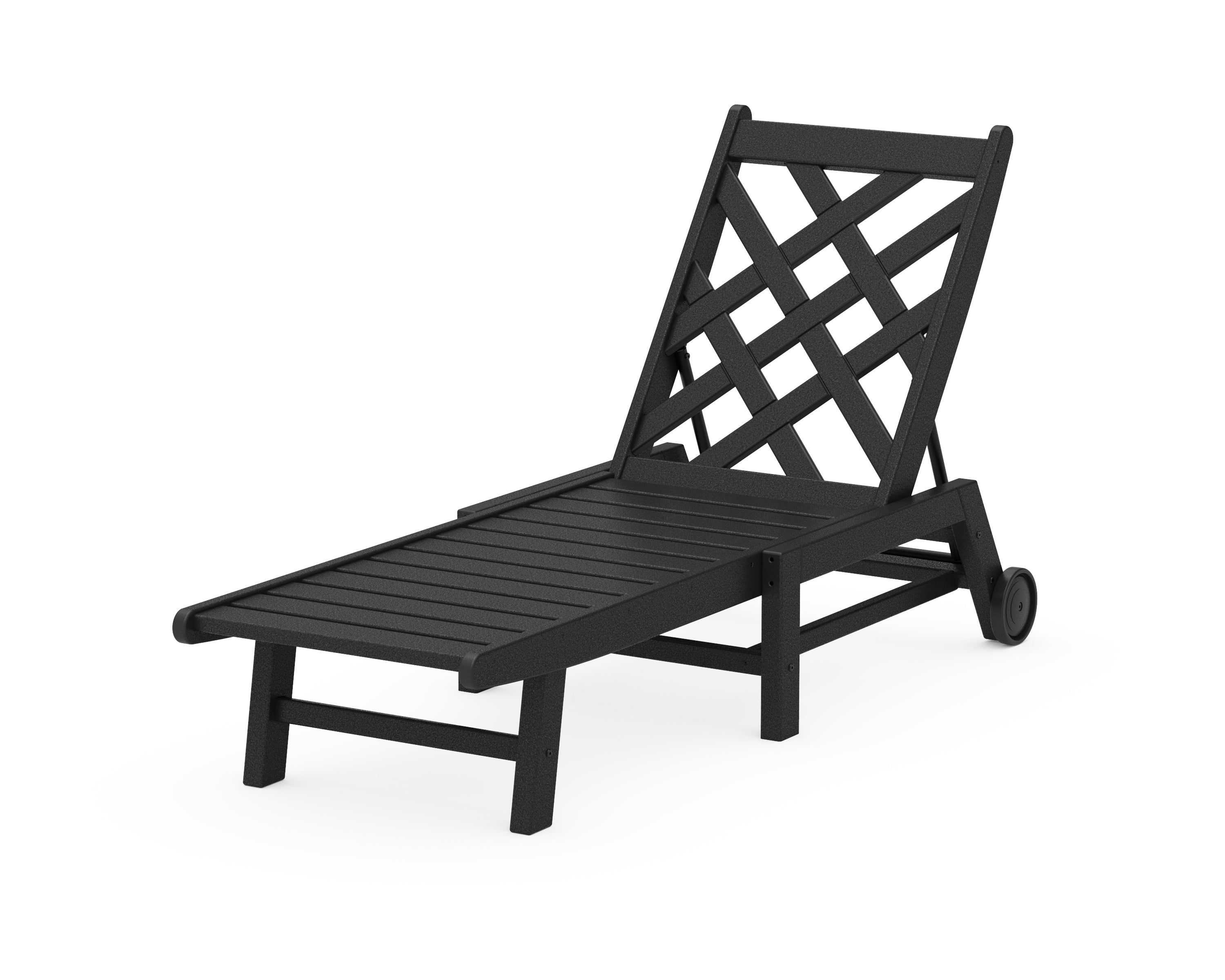 Country Living Wovendale Chaise with Wheels in Black