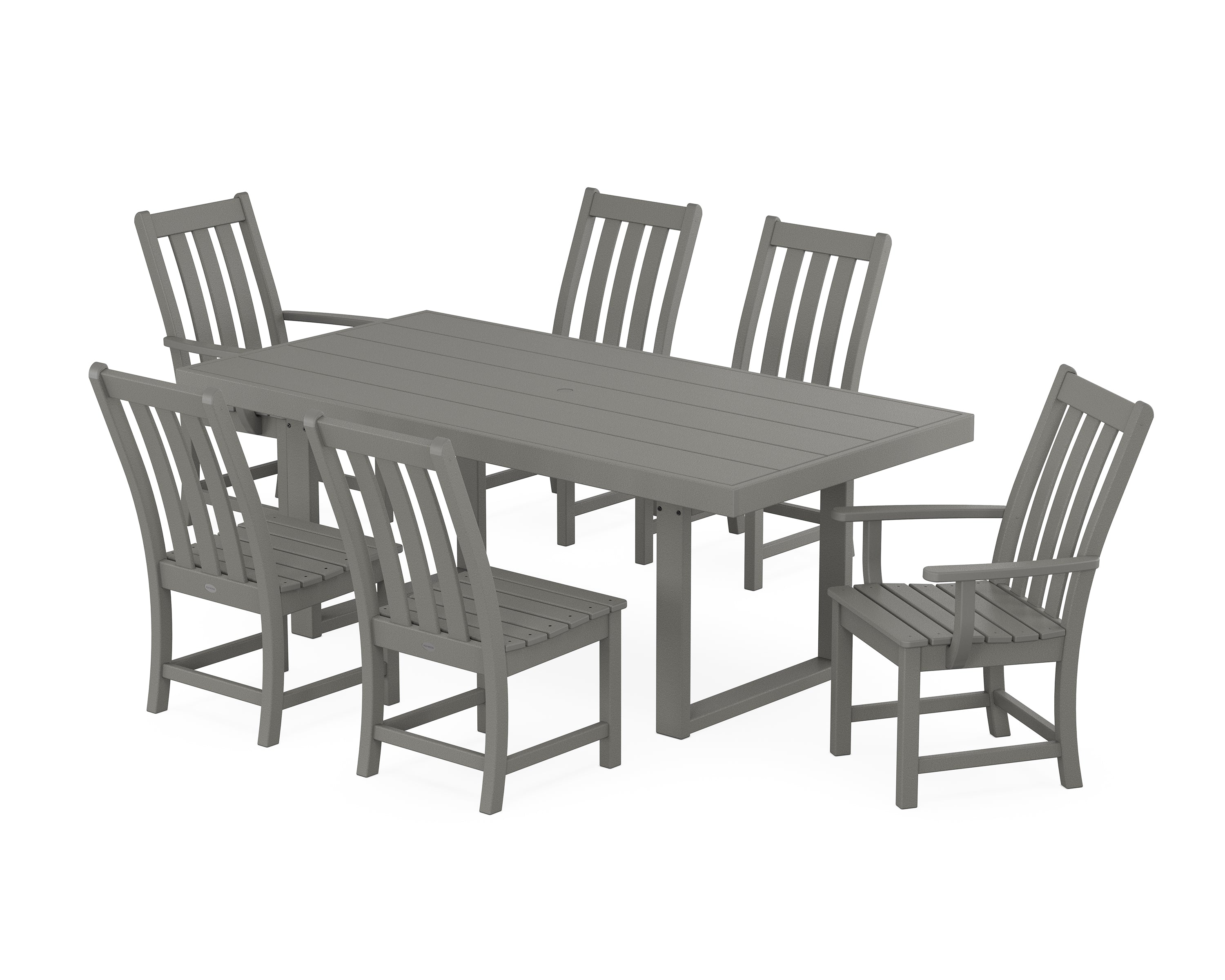 POLYWOOD® Vineyard 7-Piece Dining Set in Slate Grey