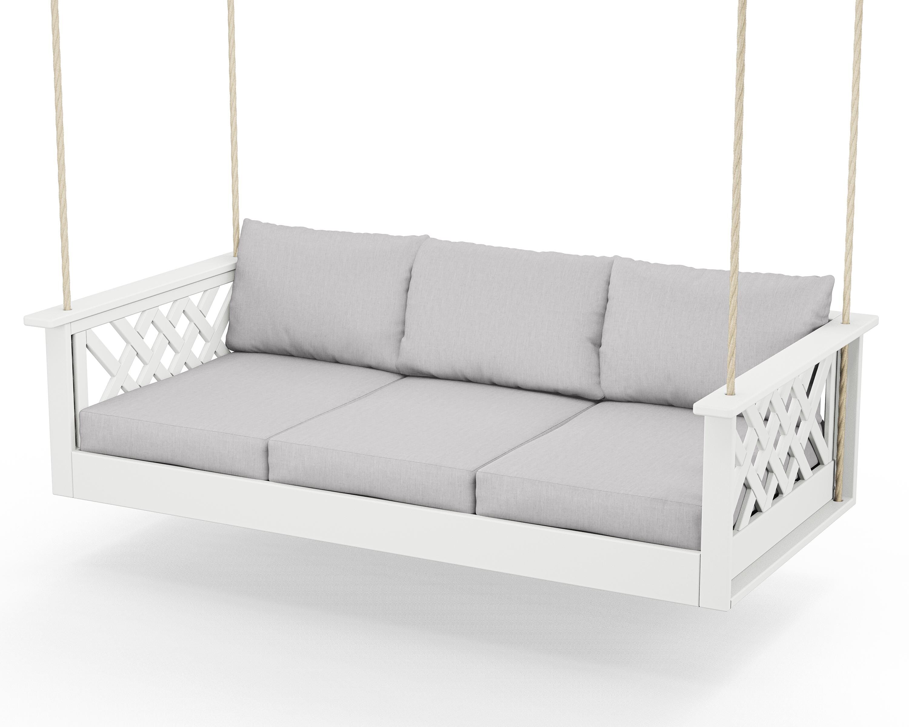 Country Living Wovendale Daybed Swing in White / Granite