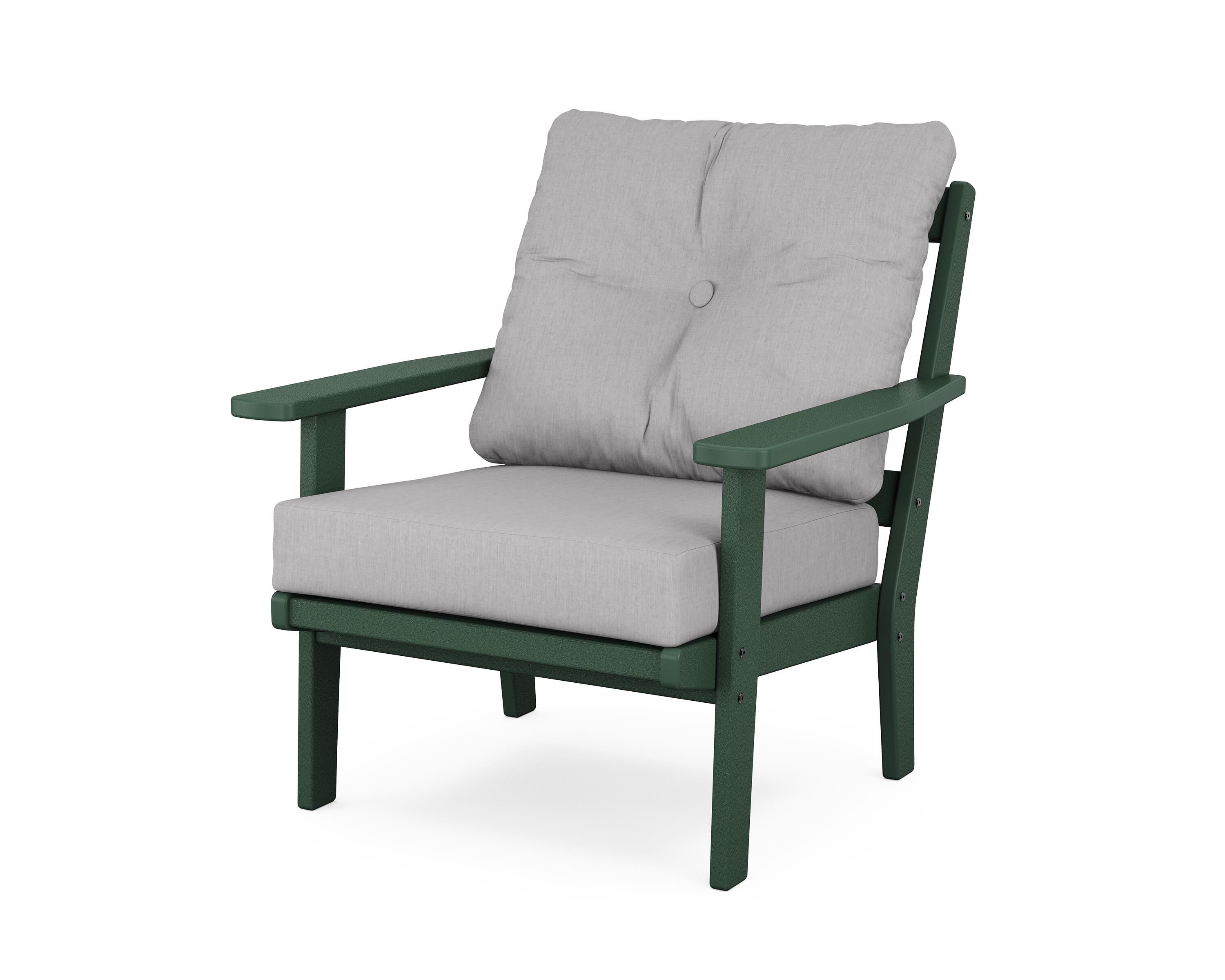 POLYWOOD® Prairie Deep Seating Chair in Green / Granite