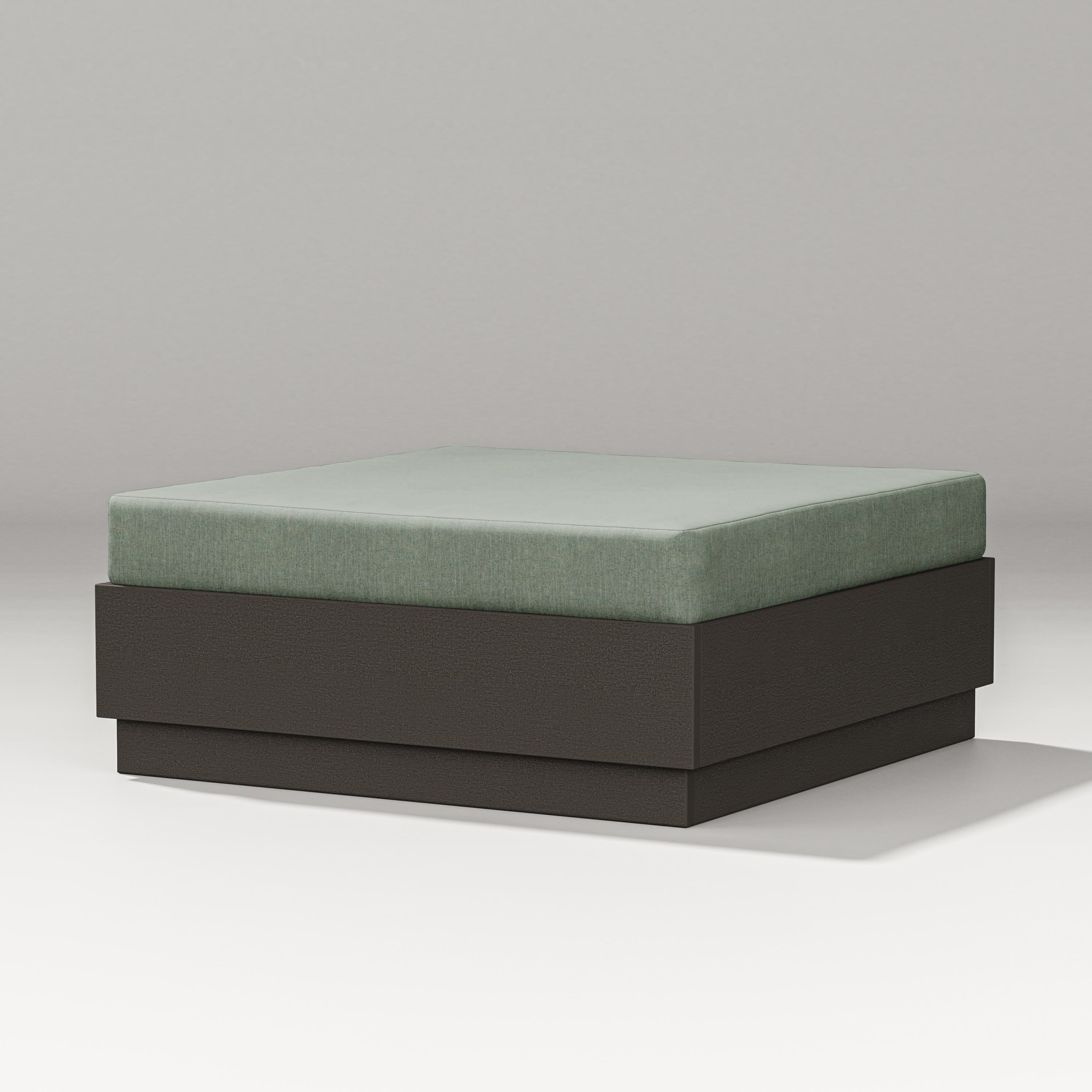 PW Designer Series Elevate Lounge Ottoman in Vintage Coffee / Cast Sage