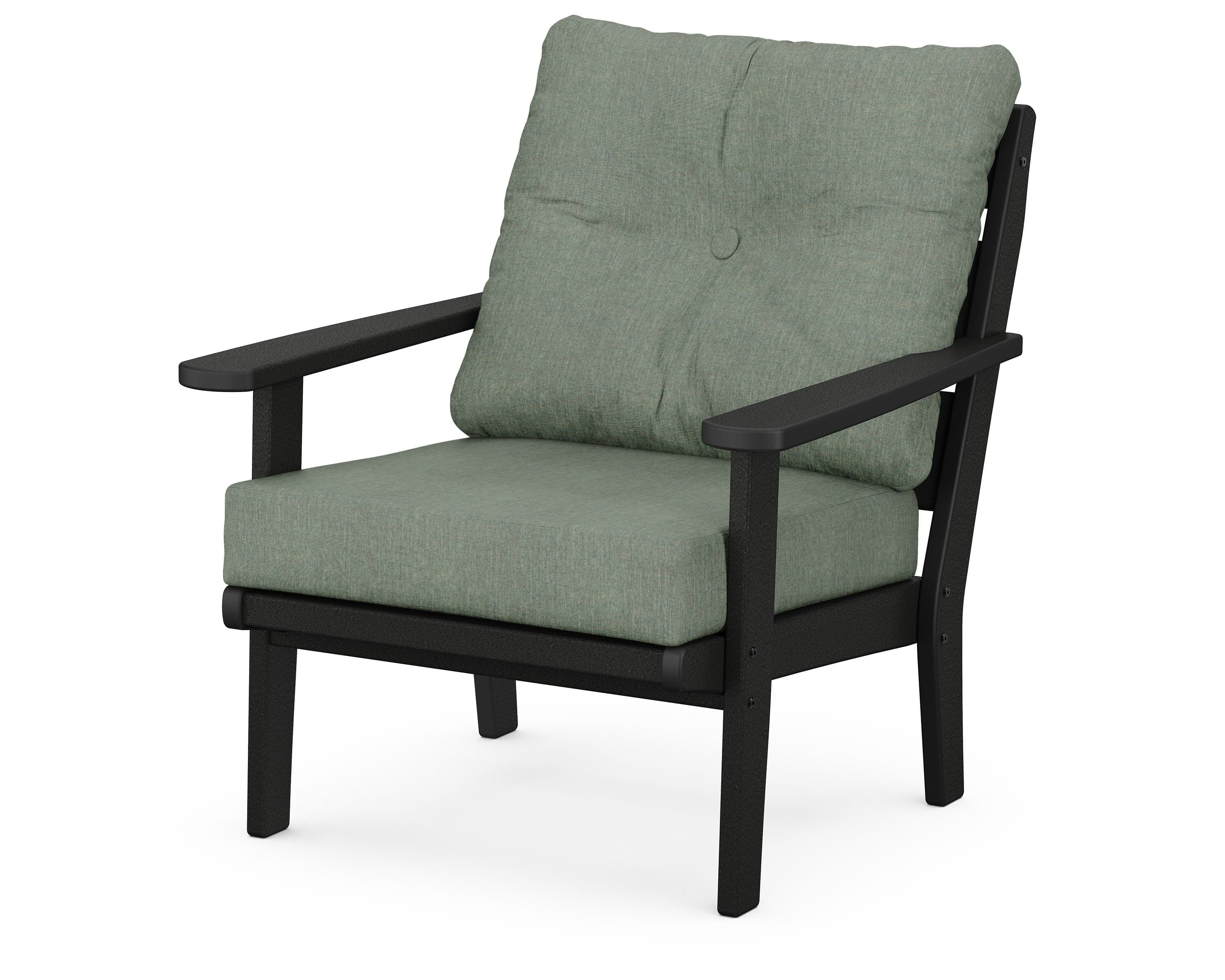 POLYWOOD® Lakeside Deep Seating Chair in Black / Cast Sage