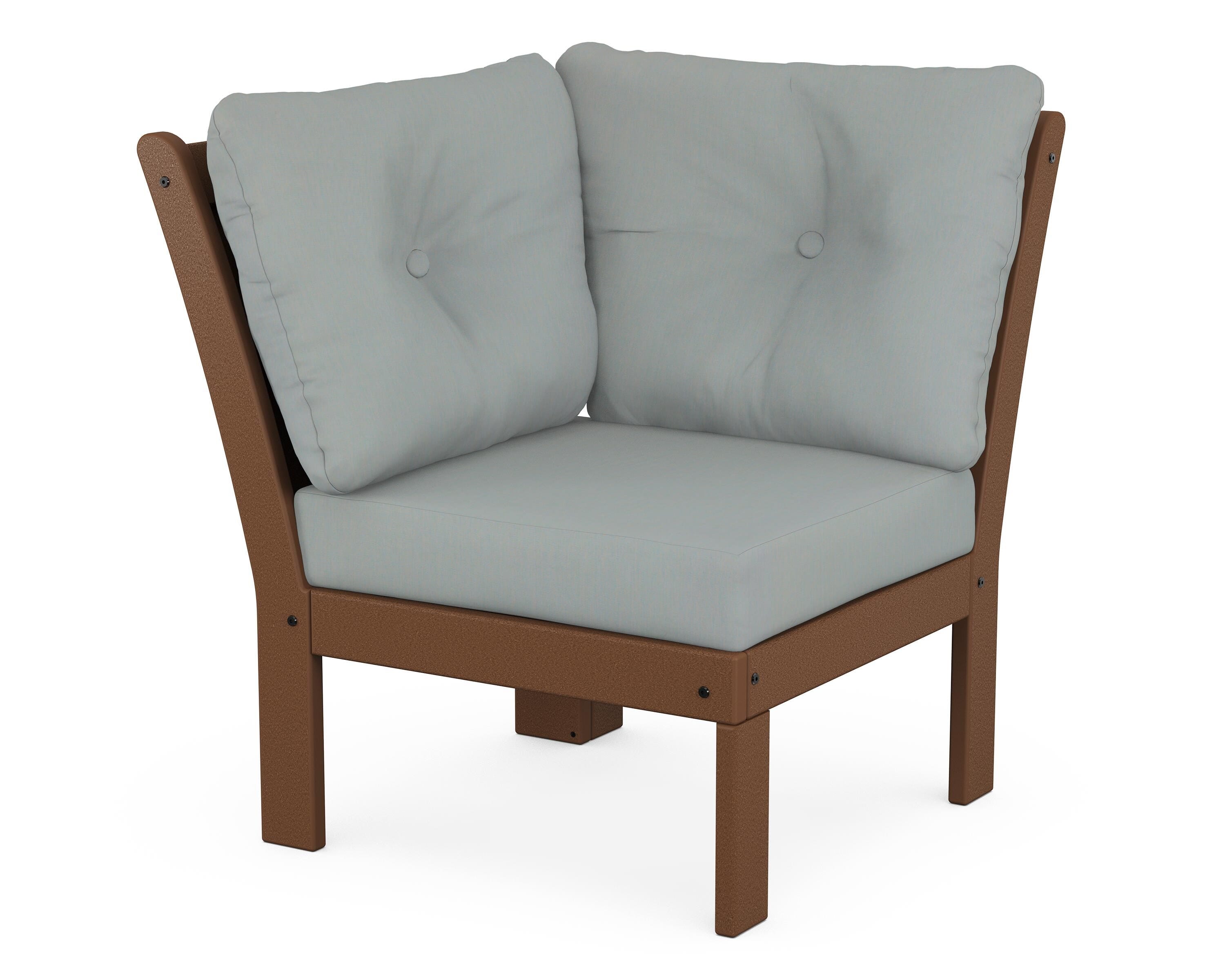 POLYWOOD® Vineyard Modular Corner Chair in Teak / Spa