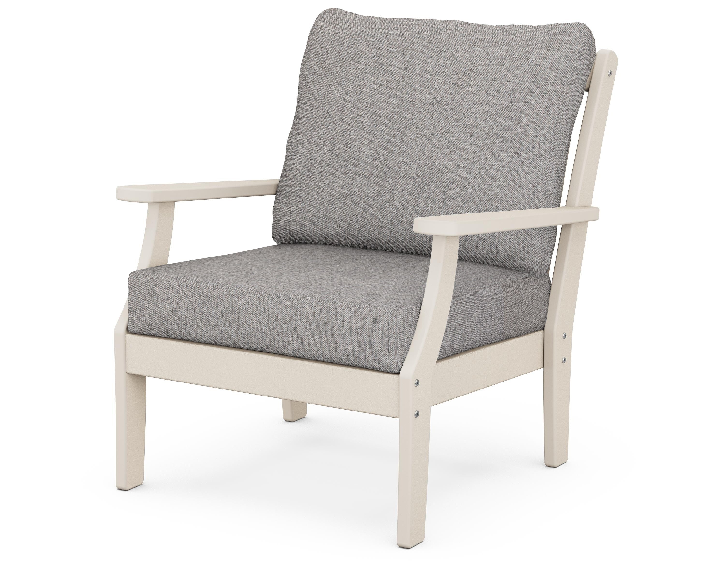POLYWOOD® Braxton Deep Seating Chair in Sand / Grey Mist