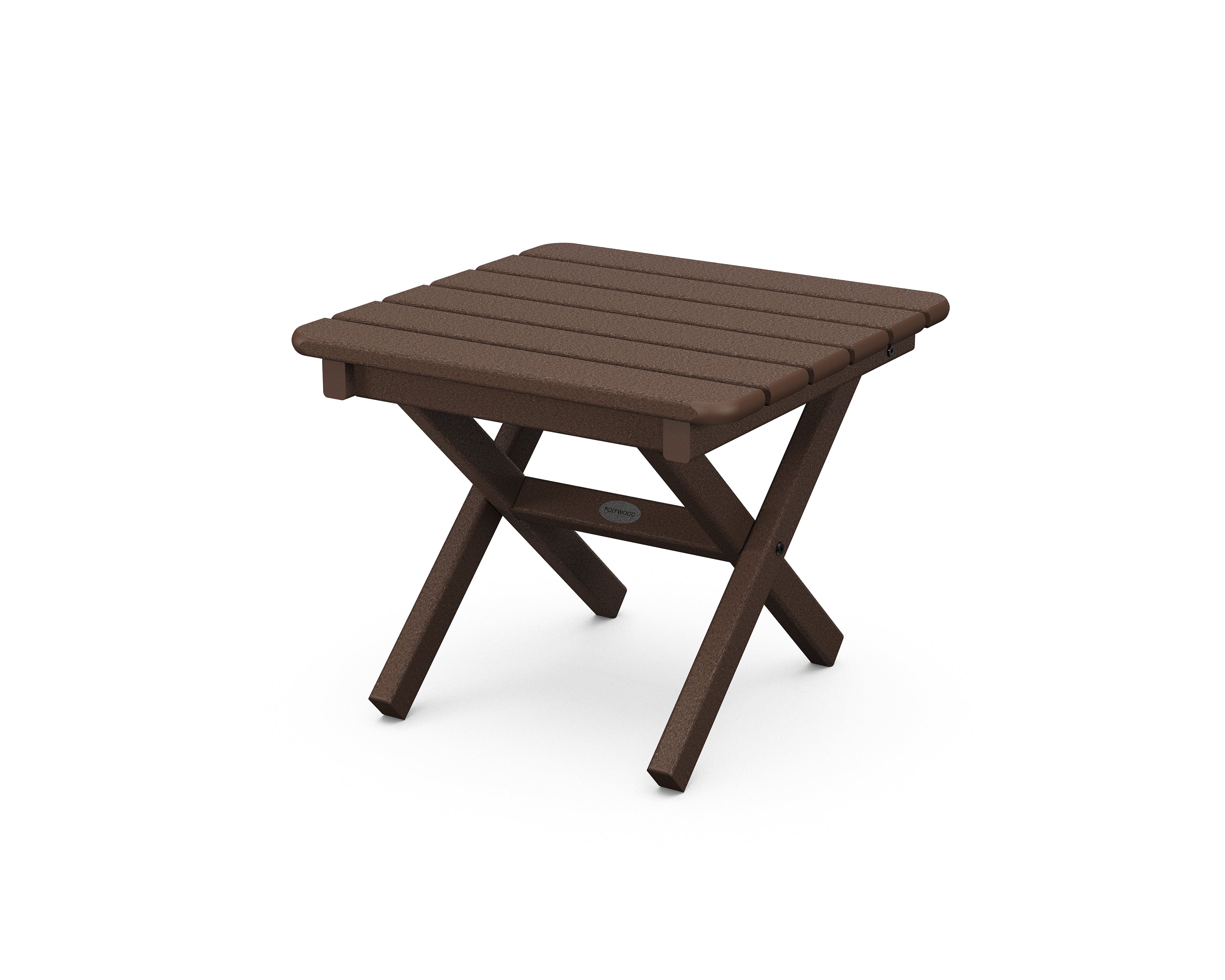 POLYWOOD® Square 18" Folding Side Table in Mahogany