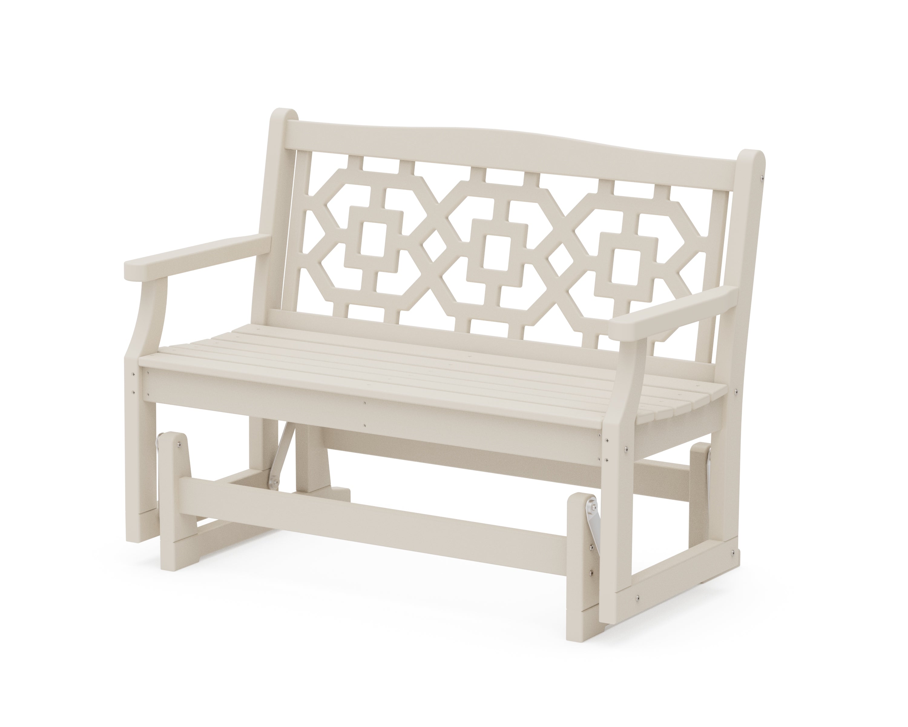 Martha Stewart by POLYWOOD® Chinoiserie 48" Glider in Sand