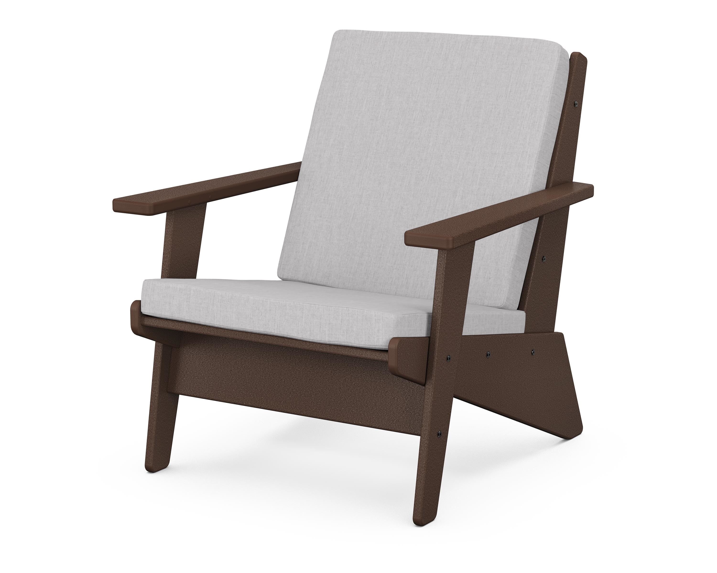POLYWOOD® Riviera Modern Lounge Chair in Mahogany / Granite
