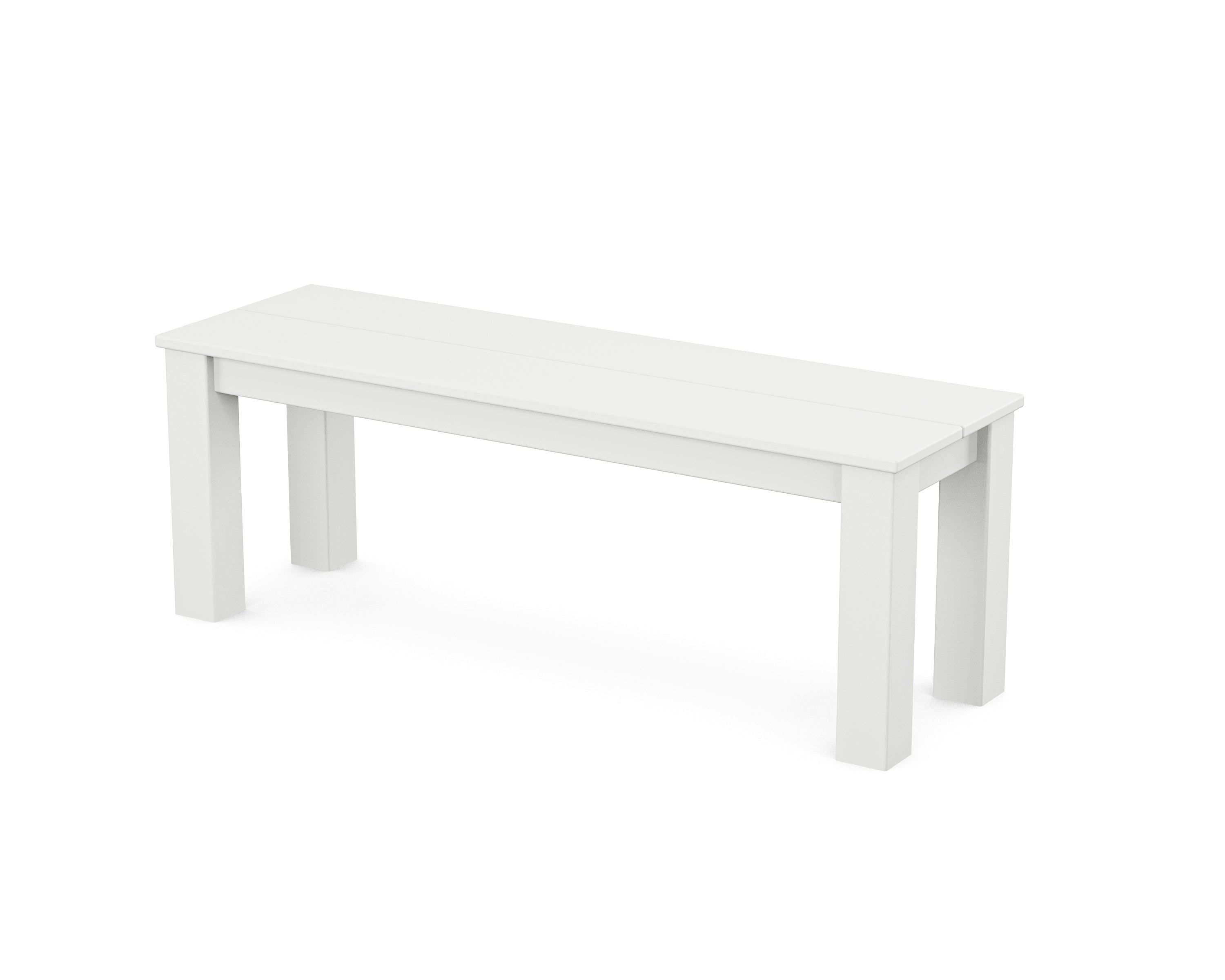 POLYWOOD® Studio Parsons 48" Bench in White