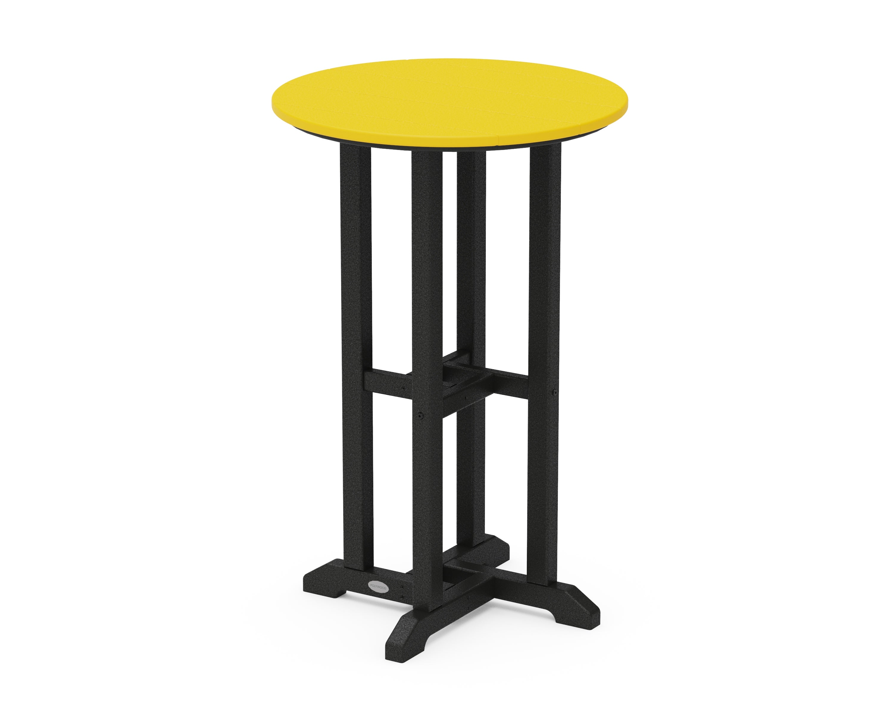POLYWOOD® Contempo 24" Round Counter Table in Black / Lemon