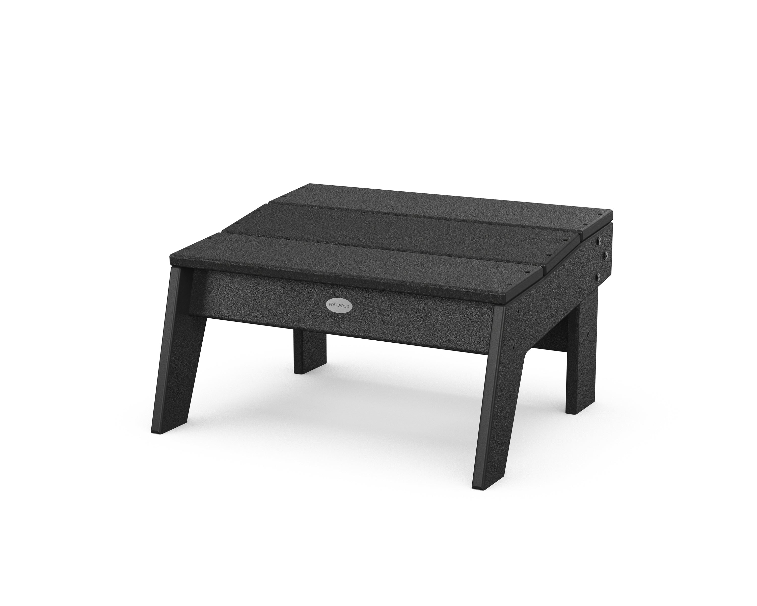 POLYWOOD® Modern Studio Oversized Ottoman in Black