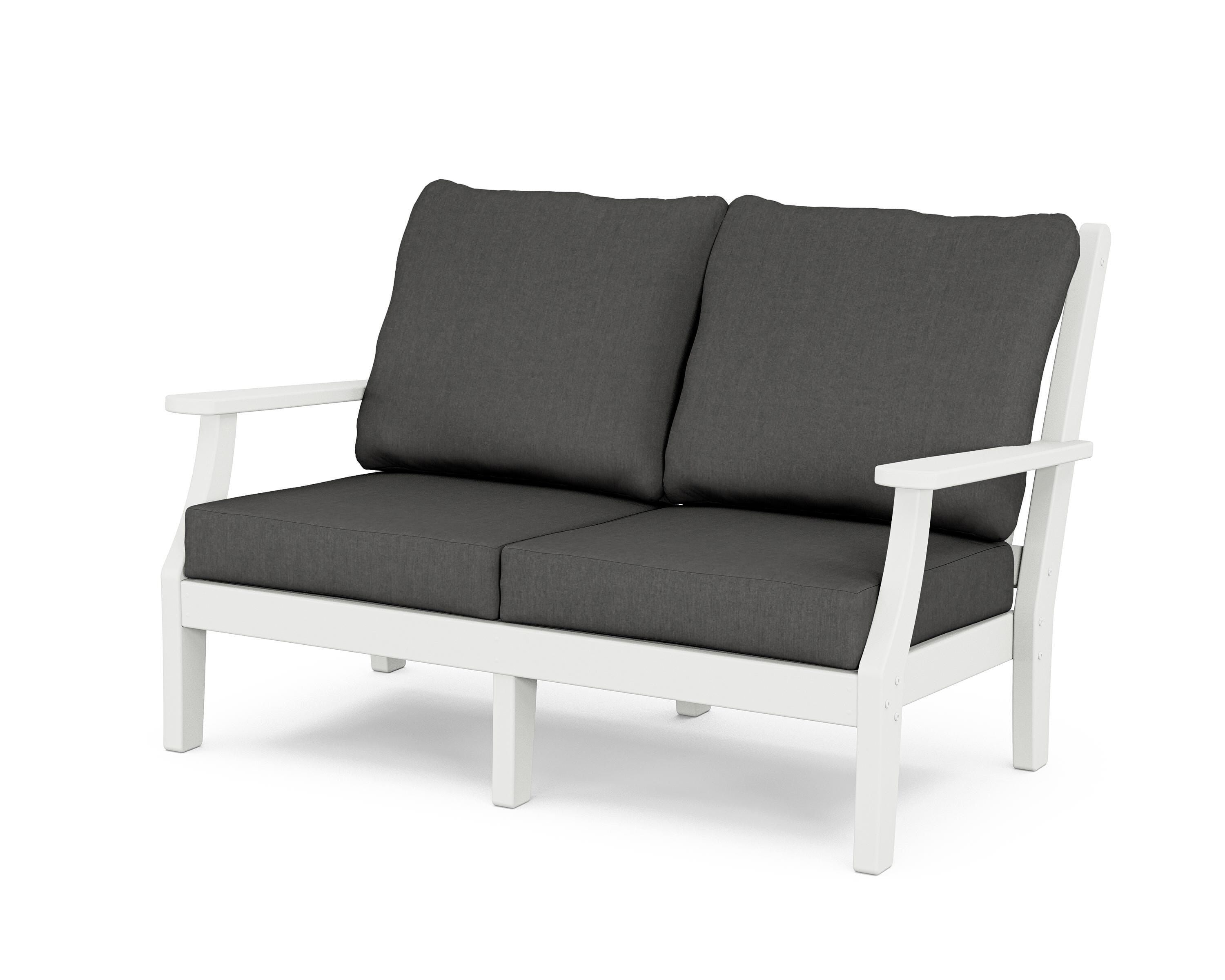 Country Living Wovendale Deep Seating Loveseat in White / Spectrum Carbon