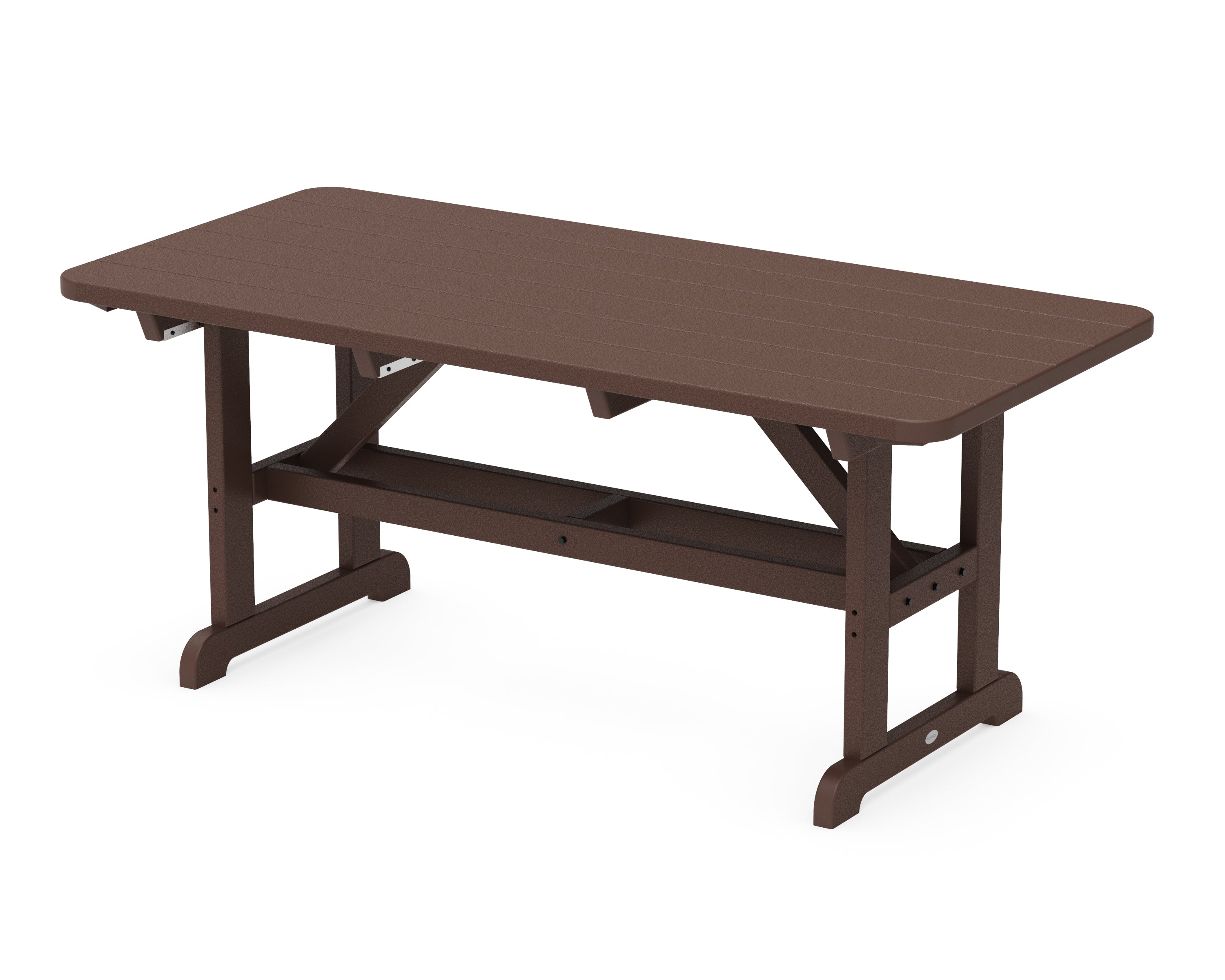 POLYWOOD® Park 33" x 70" Harvester Picnic Table in Mahogany