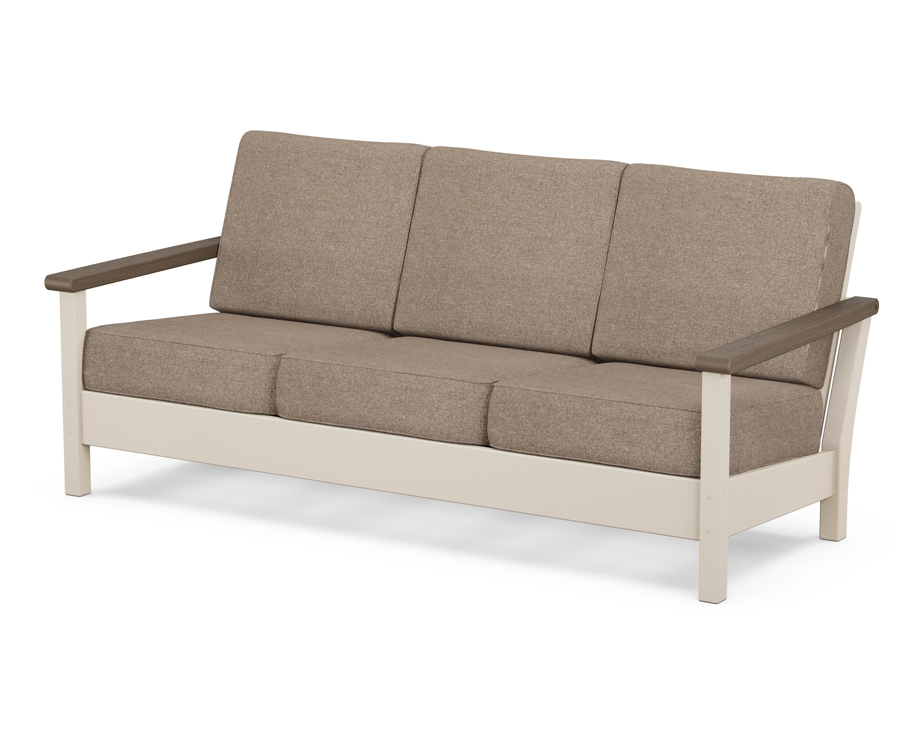 POLYWOOD® Harbour Deep Seating Sofa in Sand / Kona / Spiced Burlap