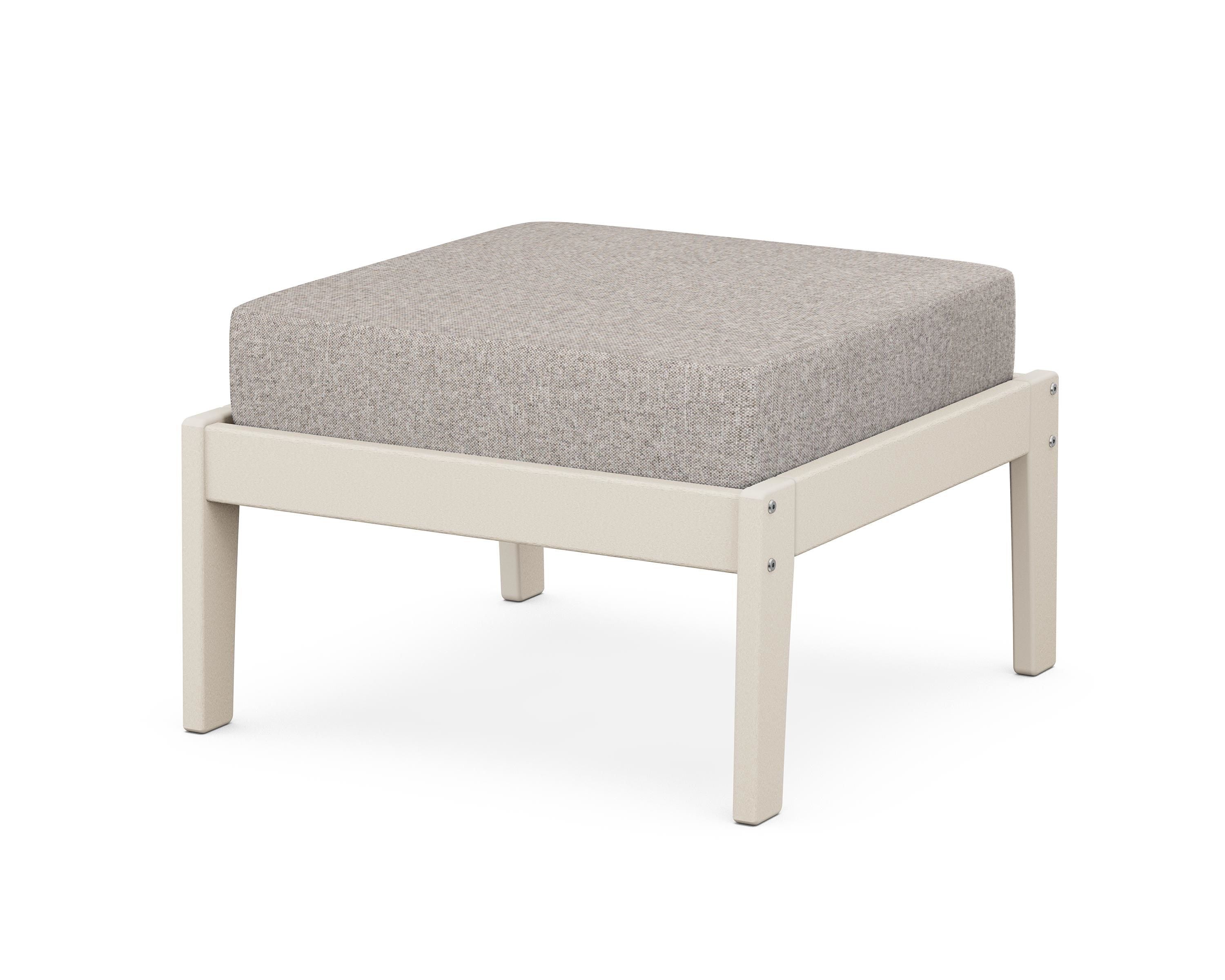 Unbranded Deep Seating Ottoman in Sand / Weathered Tweed