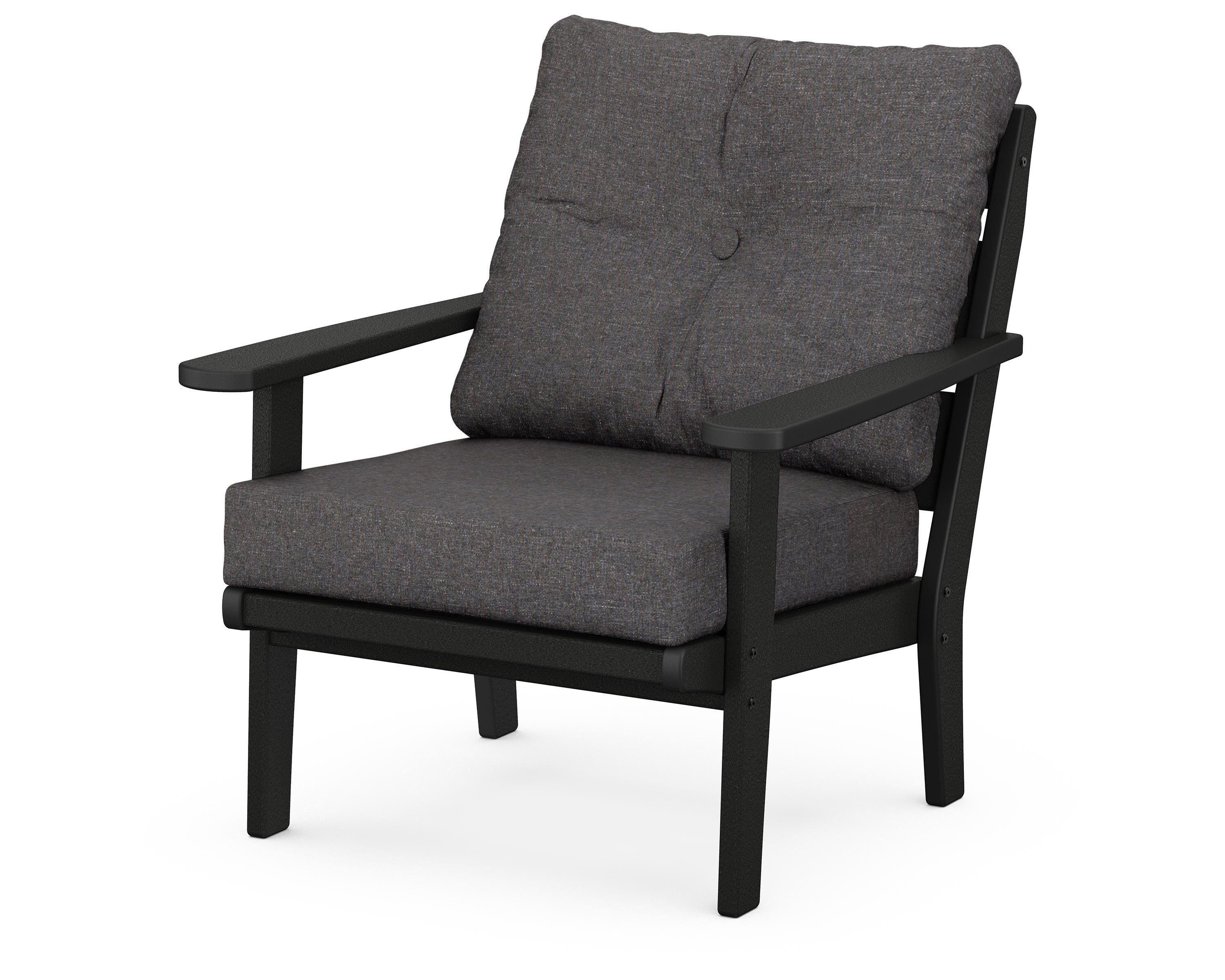POLYWOOD® Lakeside Deep Seating Chair in Black / Ash Charcoal