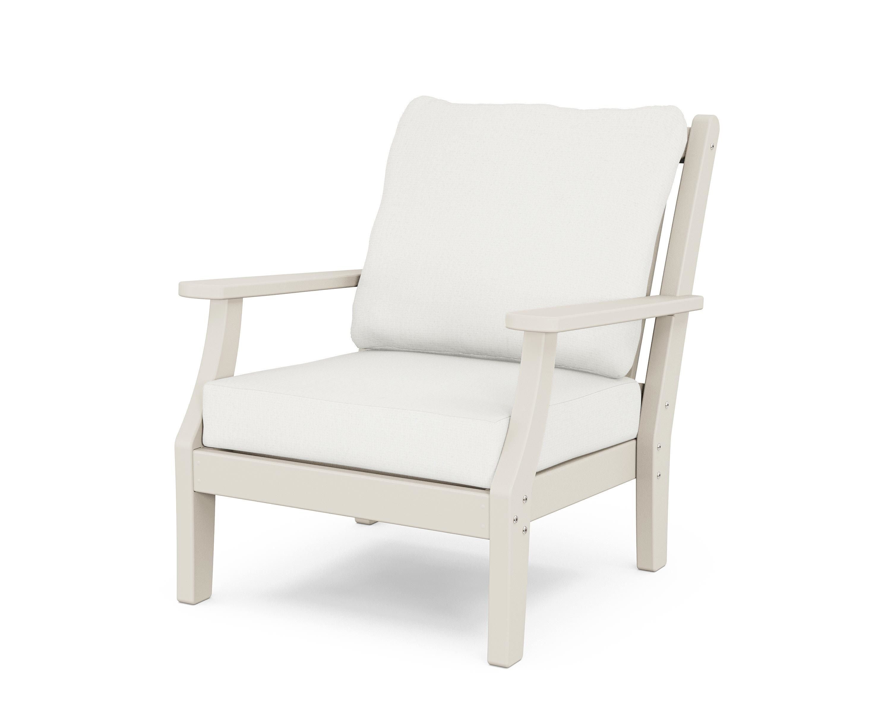 Country Living Wovendale Deep Seating Chair in Sand / Natural Linen
